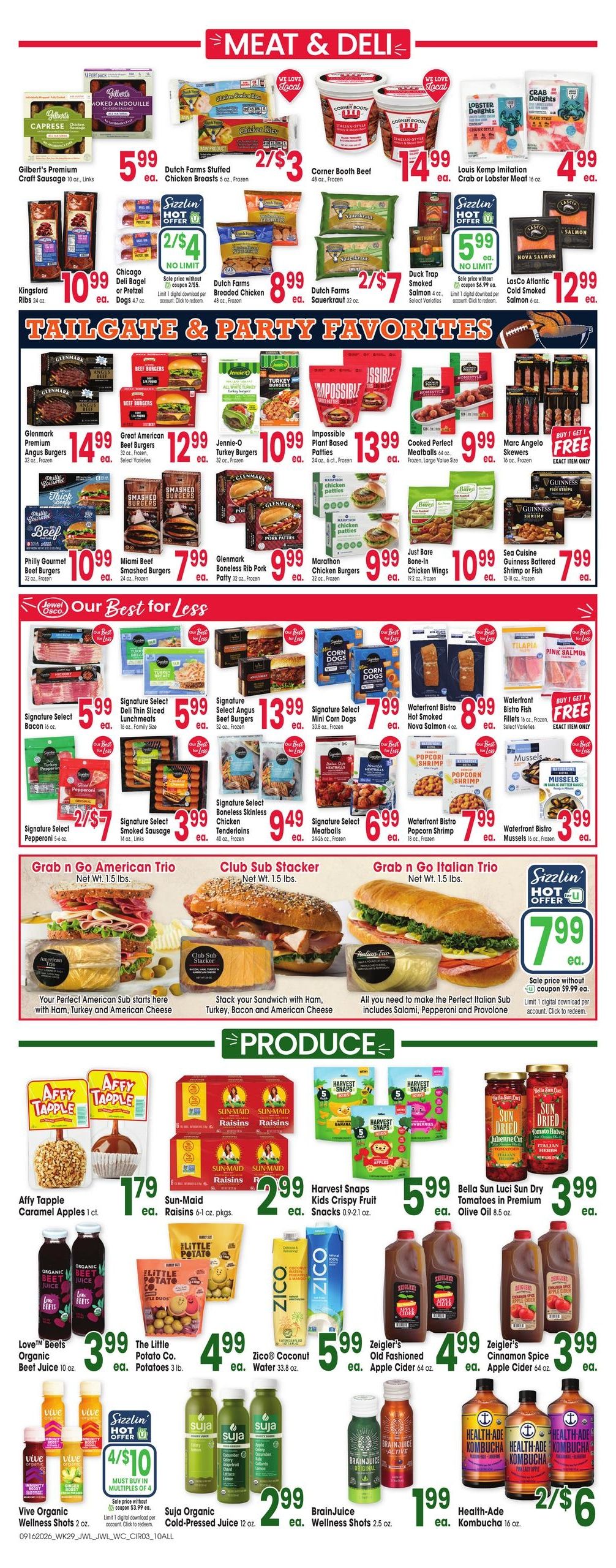 Jewel-Osco (Bellevue Area, IA) Weekly Ad September 16 - 22, 2026