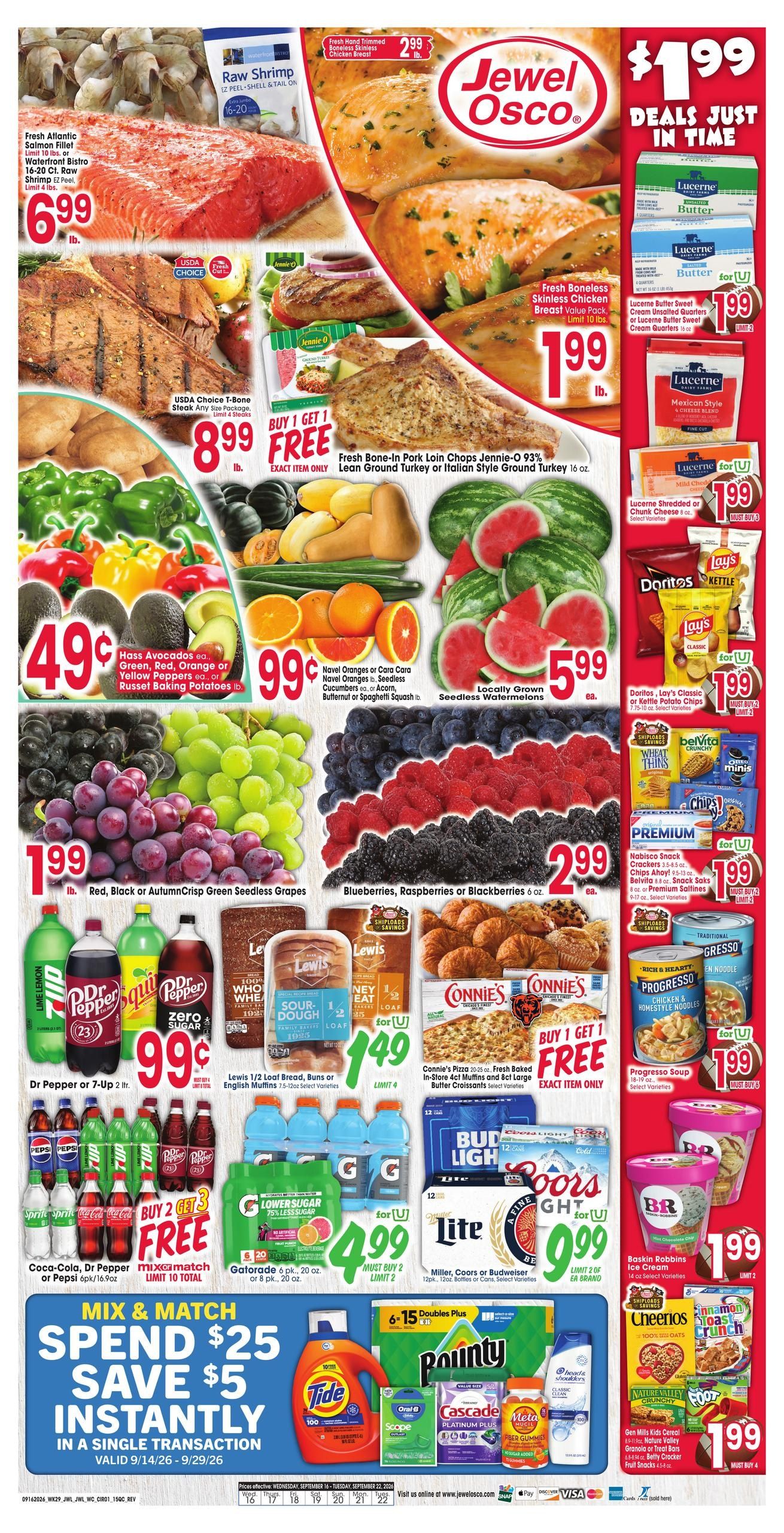 Jewel-Osco (Davenport Area, IA) Weekly Ad September 16 - 22, 2026