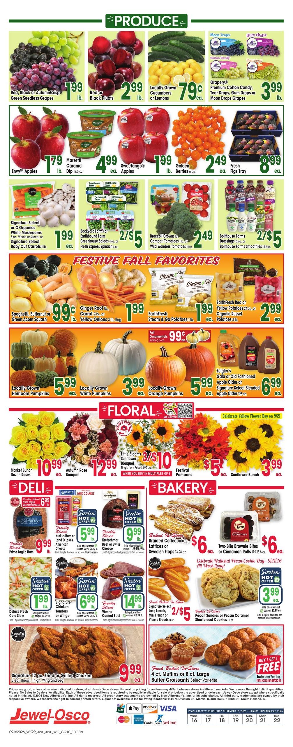 Jewel-Osco (Davenport Area, IA) Weekly Ad September 16 - 22, 2026
