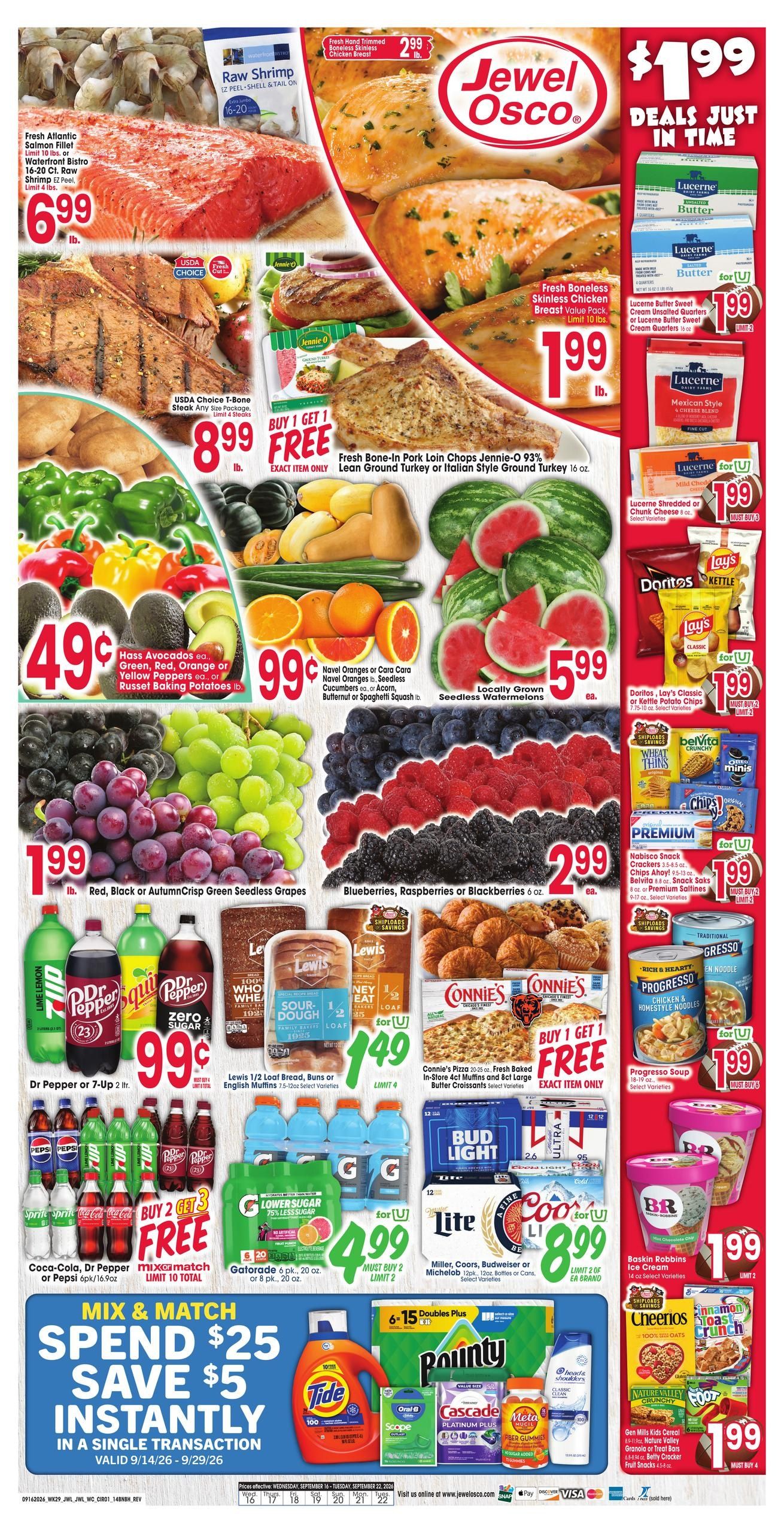 Jewel-Osco (De Land Area, IL) Weekly Ad September 16 - 22, 2026