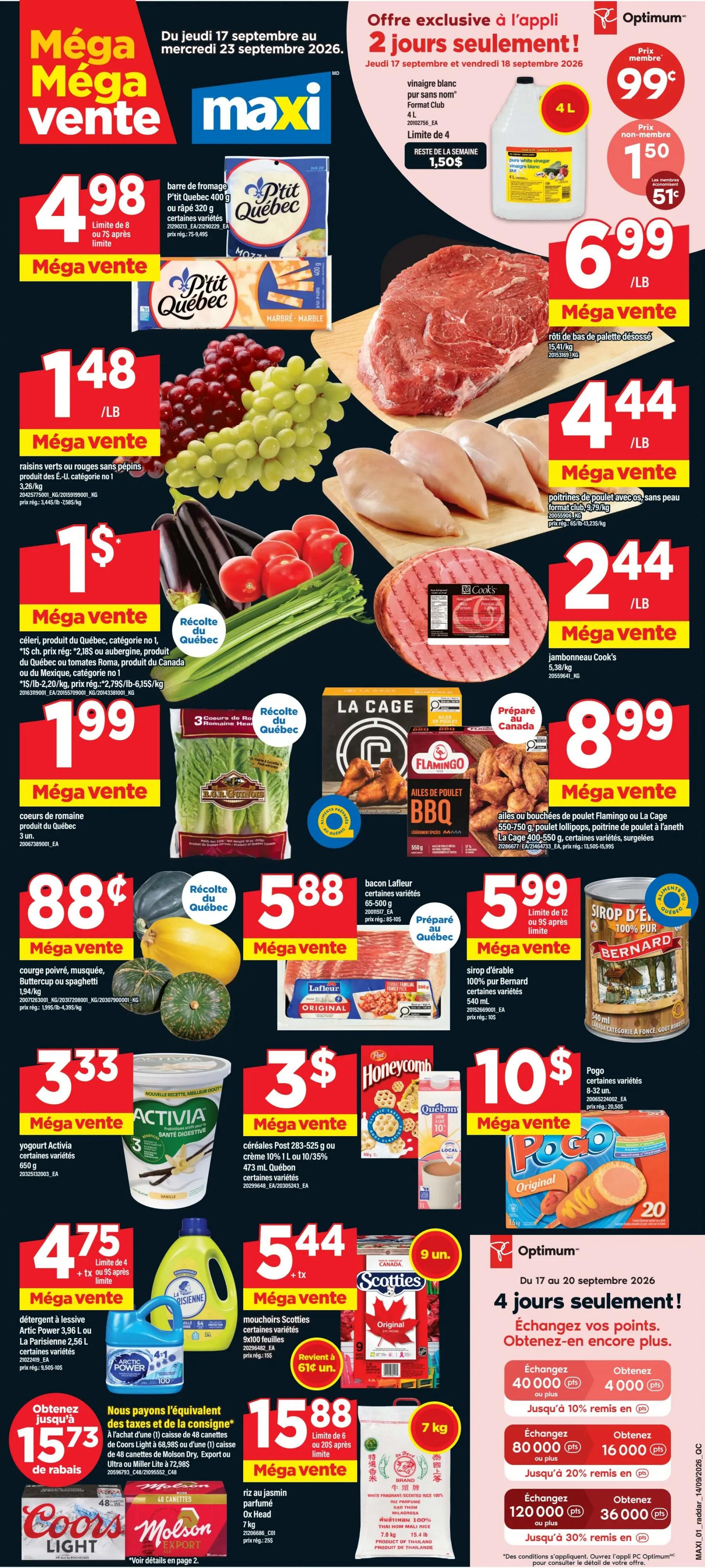 Maxi Flyer September 17 to 23