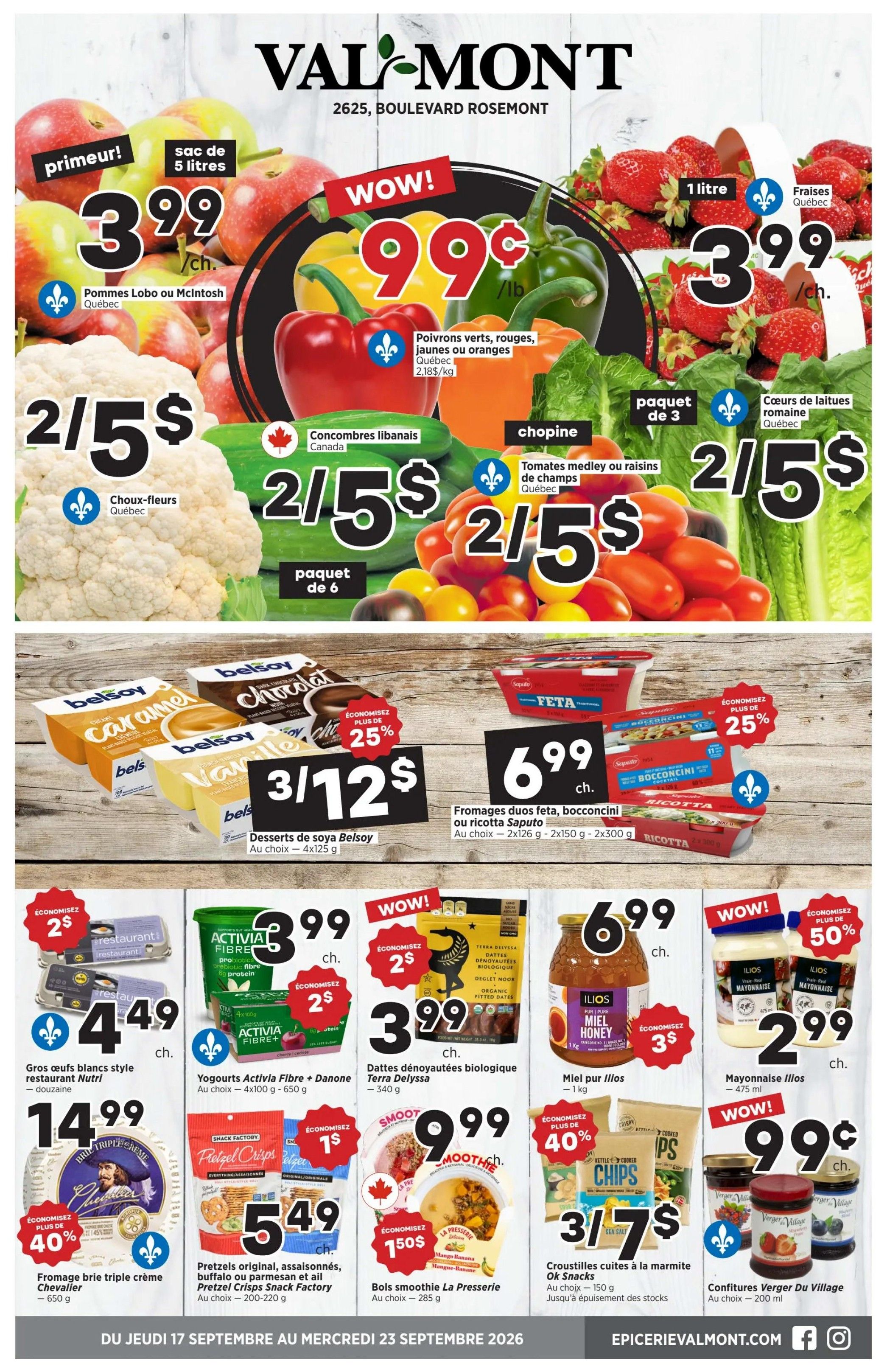 Val-Mont Flyer September 17 to 23