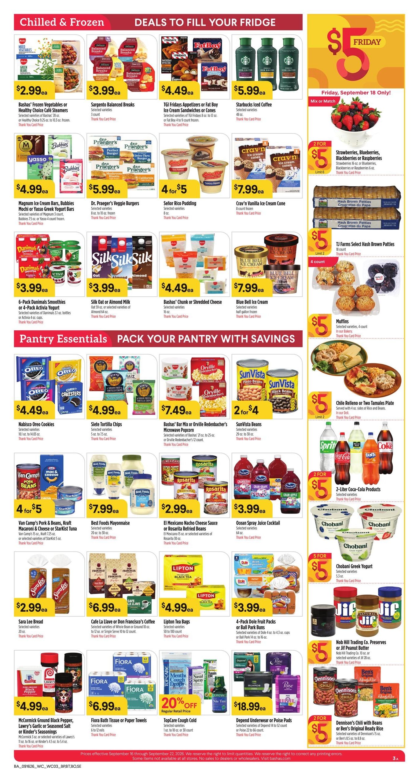 Bashas' (Apache Junction Area, AZ) Next Week’s Weekly Ad September 16 - 22, 2026