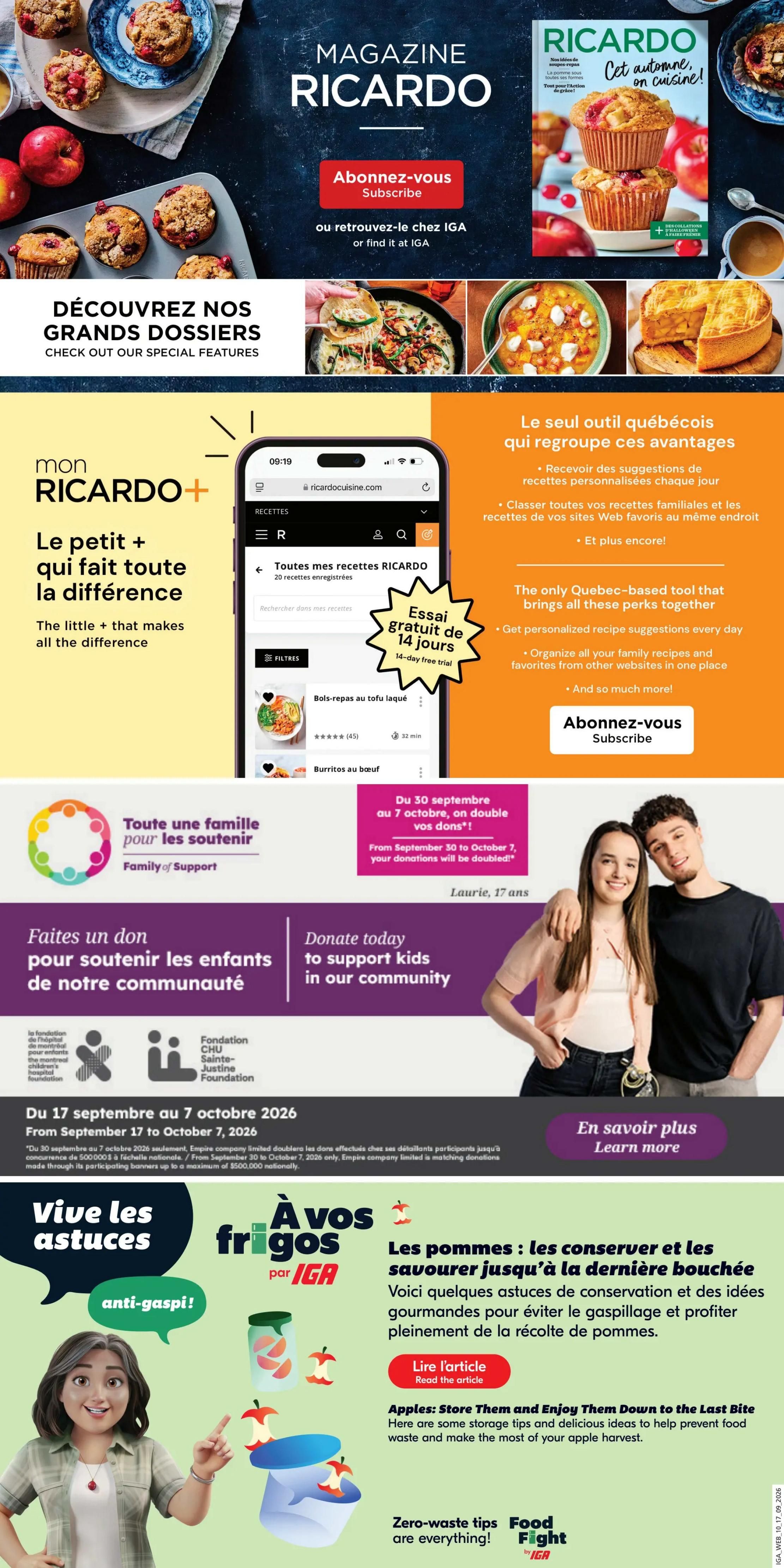 IGA (QC) Flyer September 17 to 23