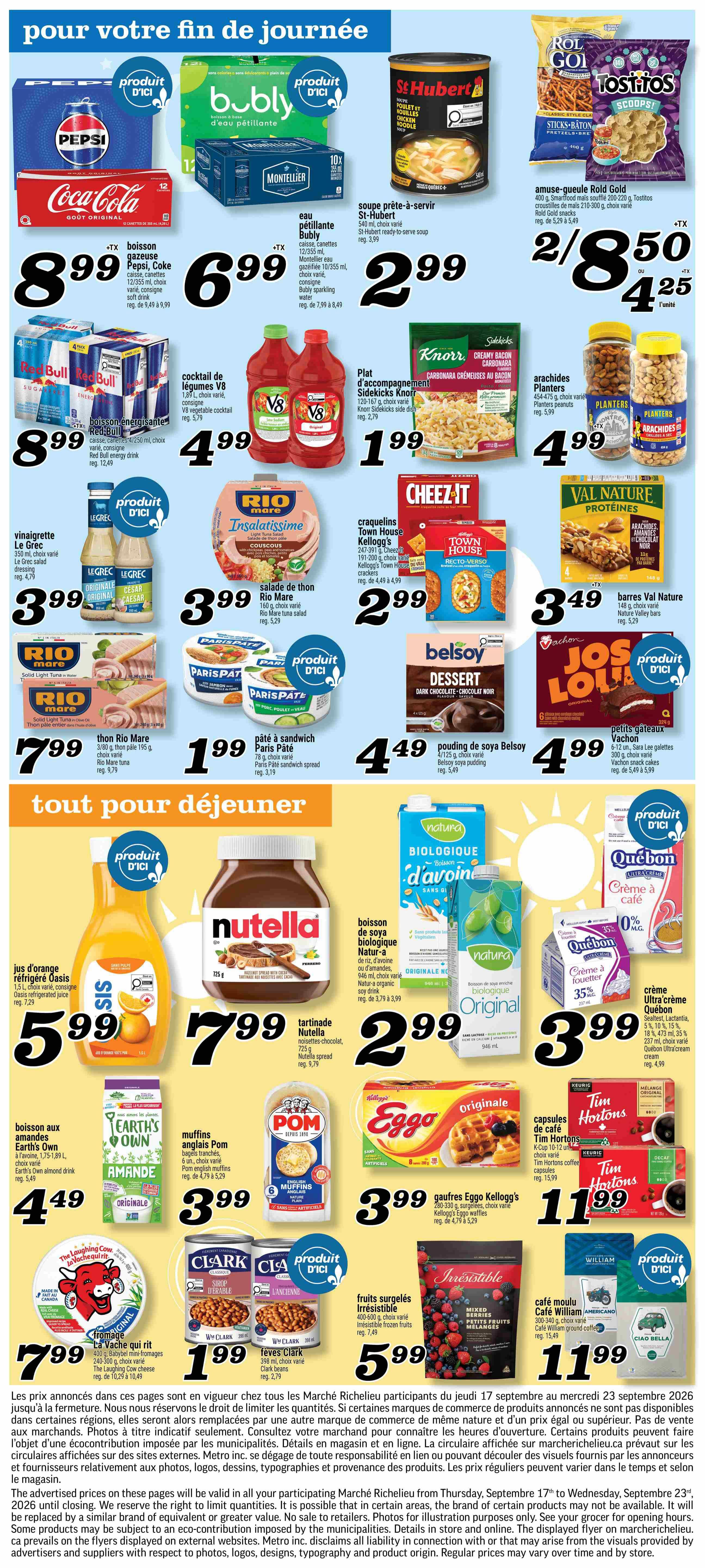 Marche Richelieu Flyer September 17 to 23