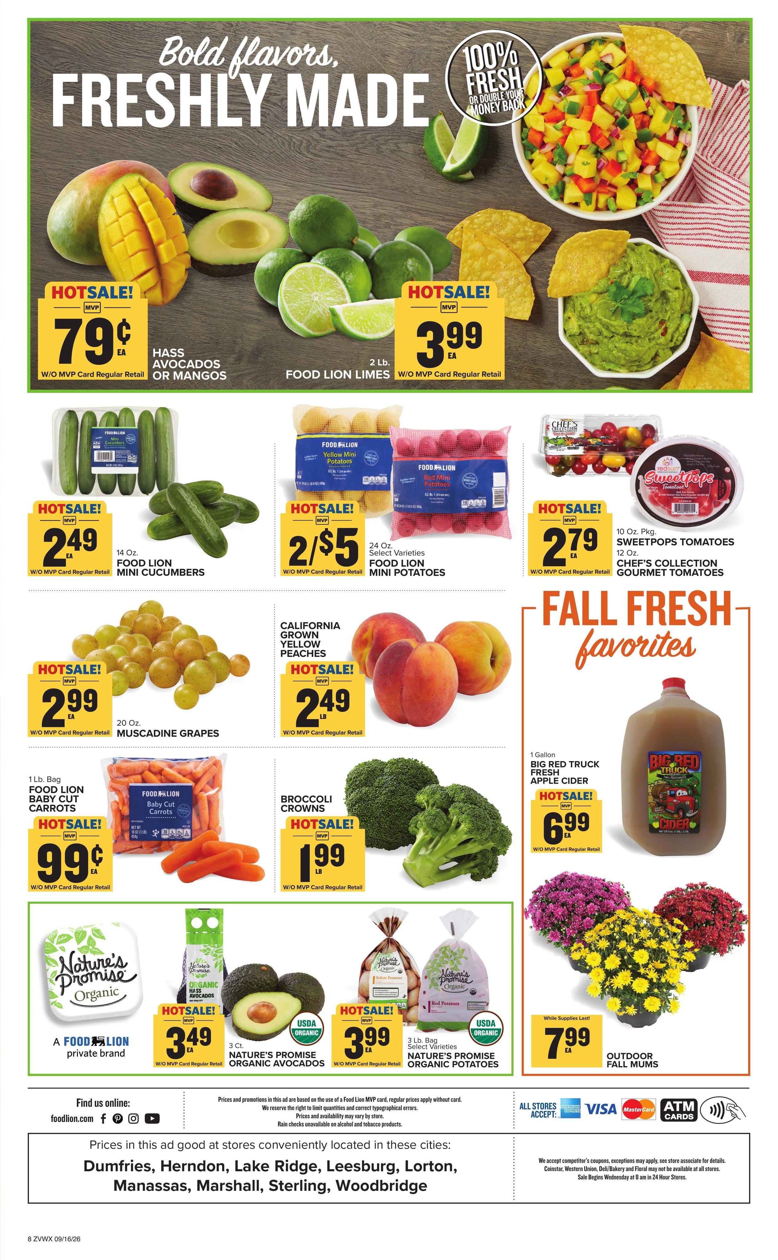 Food Lion (Alexandria Area, VA) Weekly Ad September 16 - 22, 2026