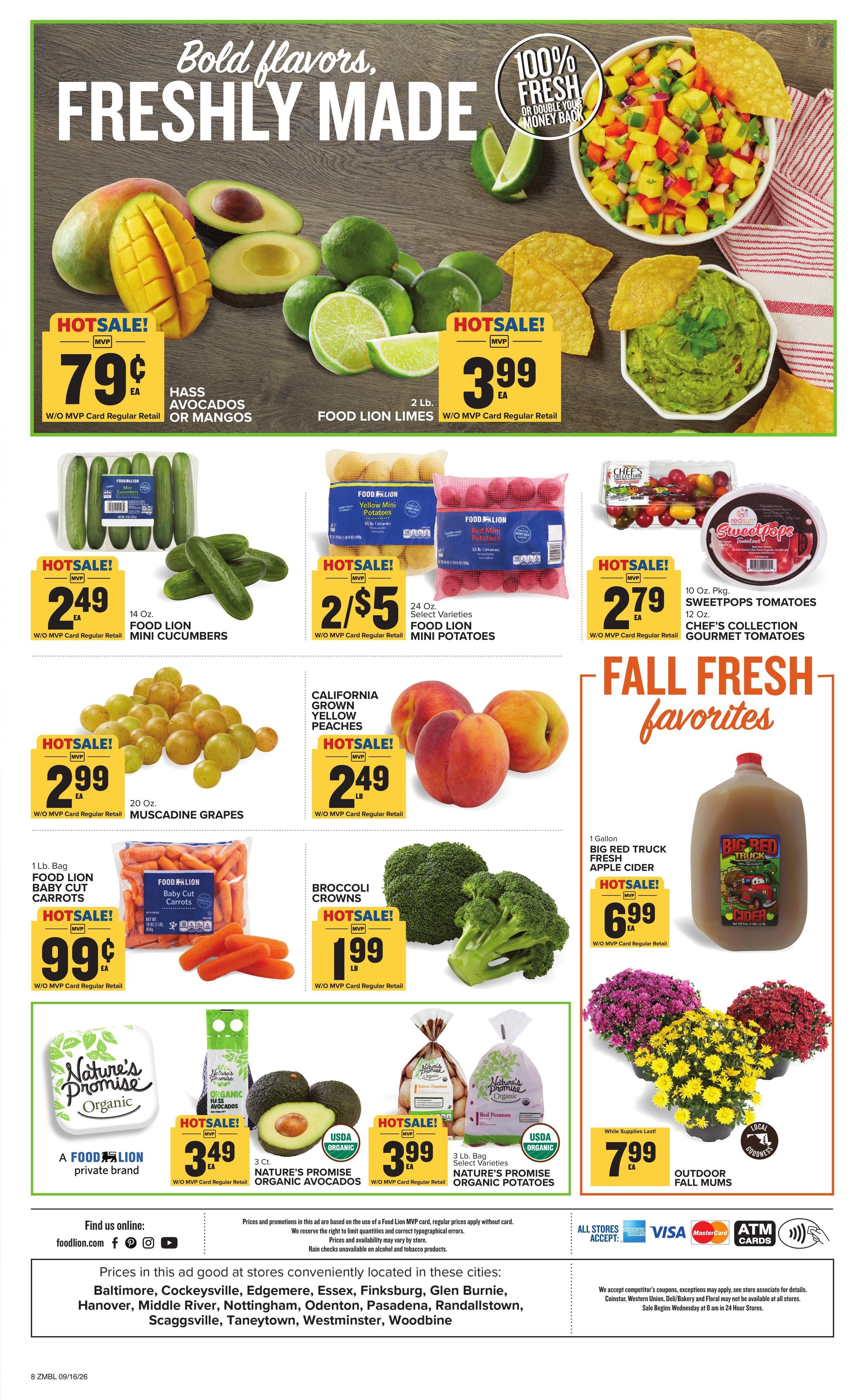 Food Lion (Annapolis-Baltimore Area, MD) Weekly Ad September 16 - 22, 2026