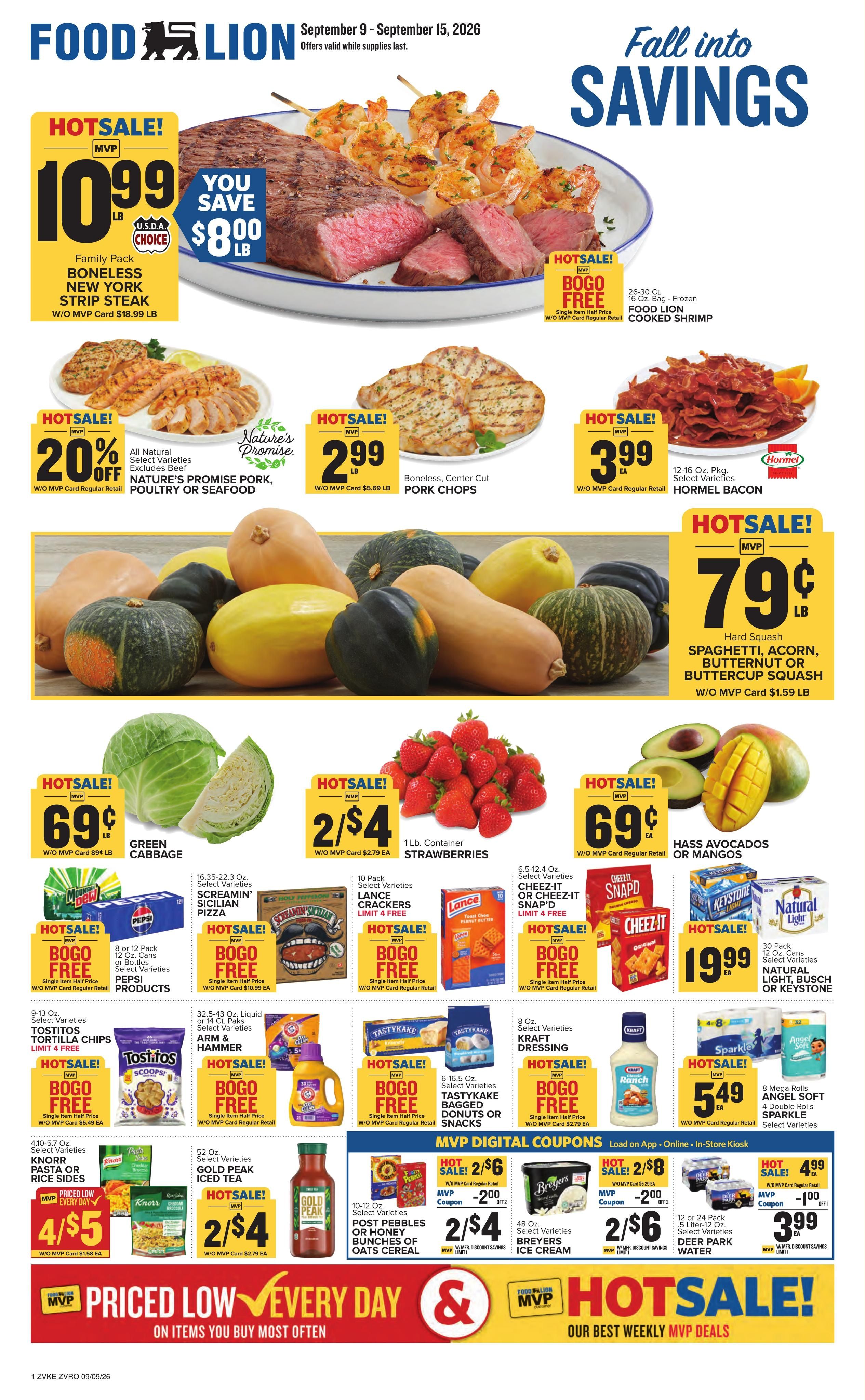 Food Lion (Charlotte Court House-Cullen Area, VA) Weekly Ad September 9 - 15, 2026