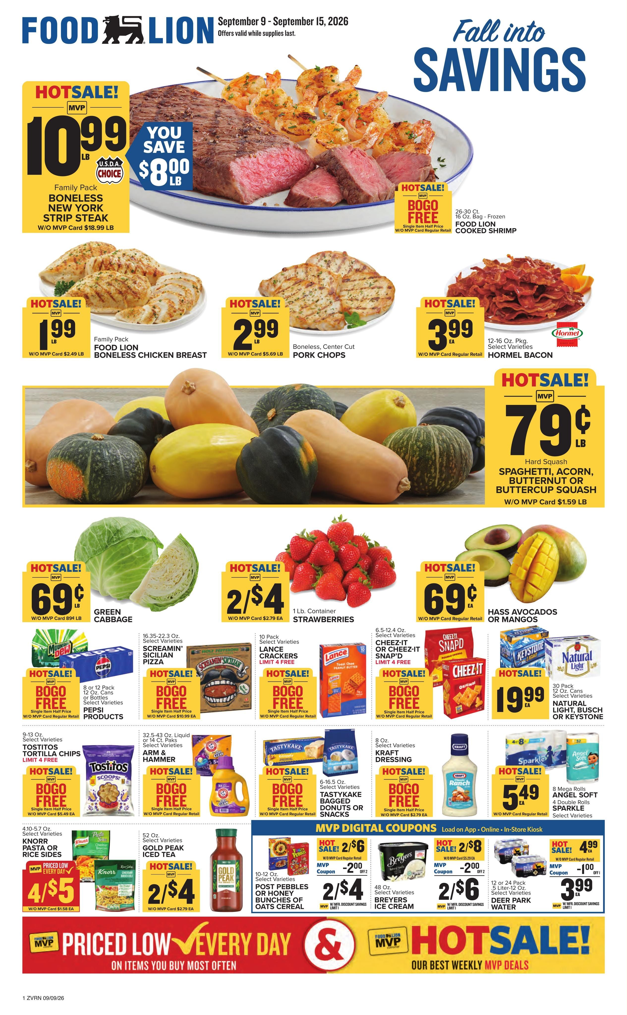 Food Lion (Farmville-Hampden Sydney Area, VA) Weekly Ad September 9 - 15, 2026