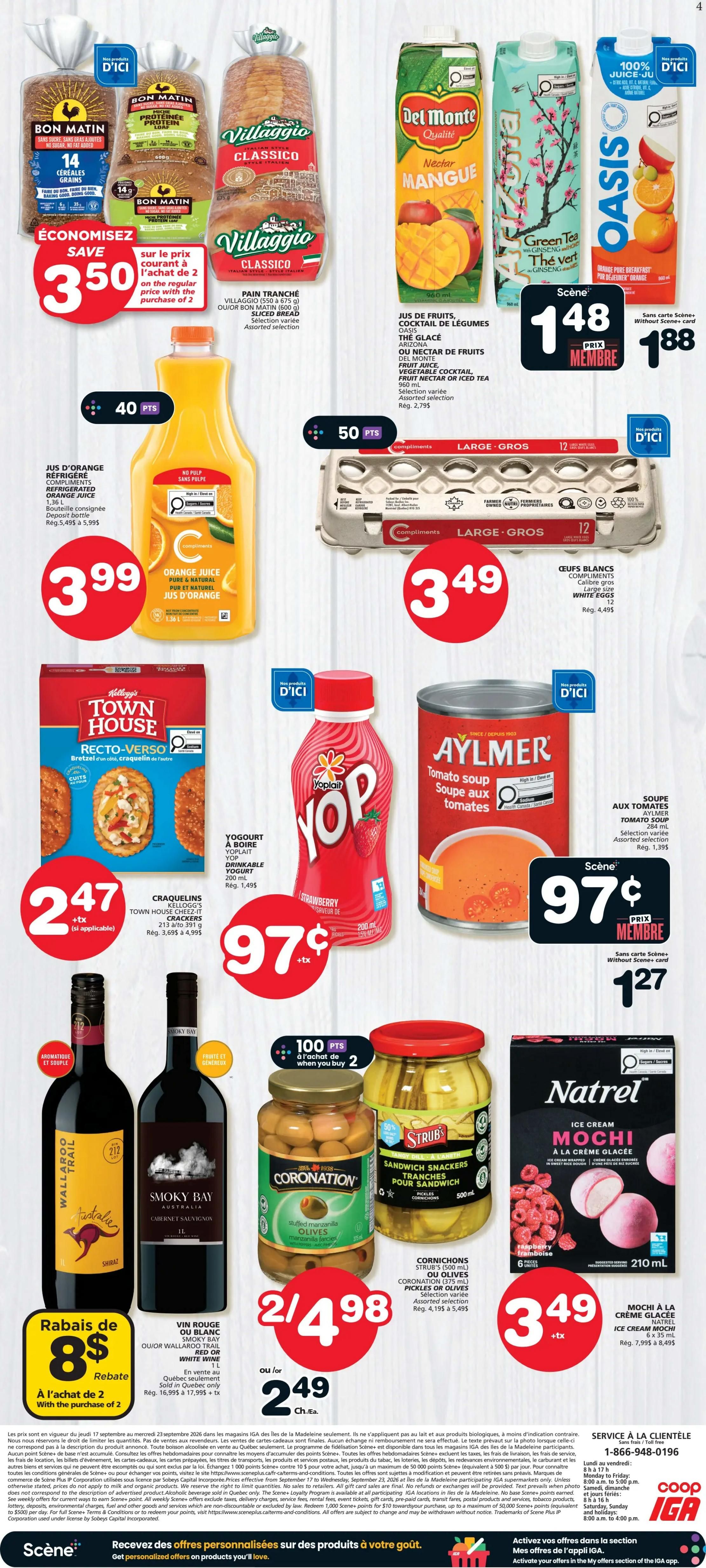 Coop IGA (QC) Flyer September 17 to 23