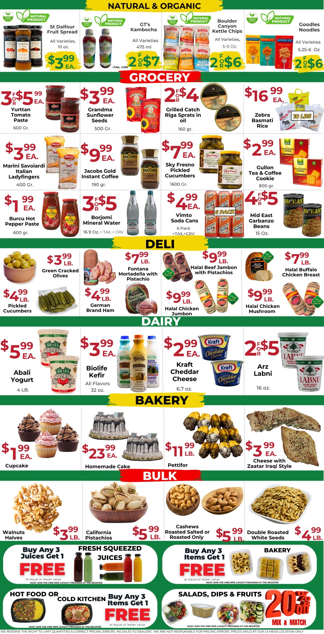 Vine Ripe (8191 Fletcher Parkway, La Mesa, CA) Weekly Ad September 15 - 21, 2026