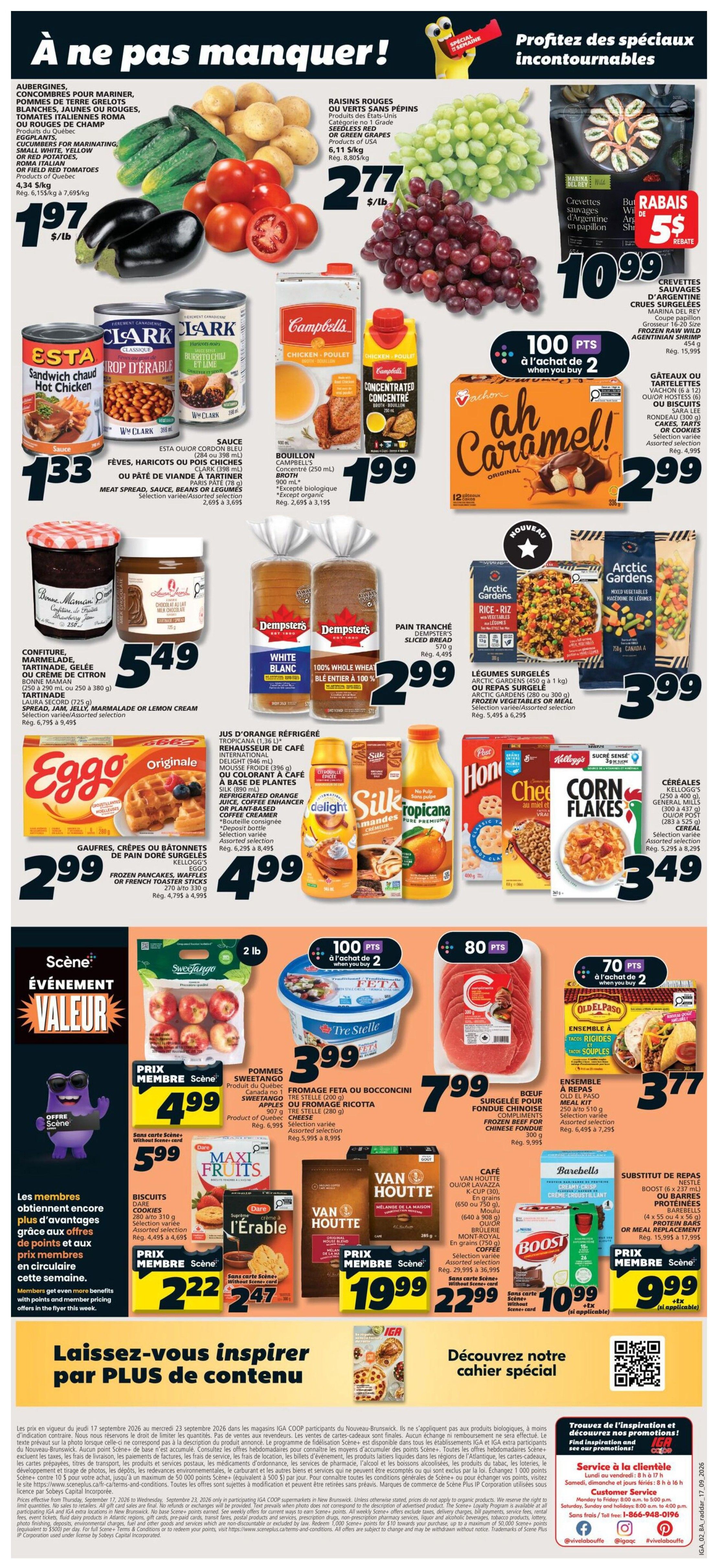 IGA (NB) Flyer September 17 to 23