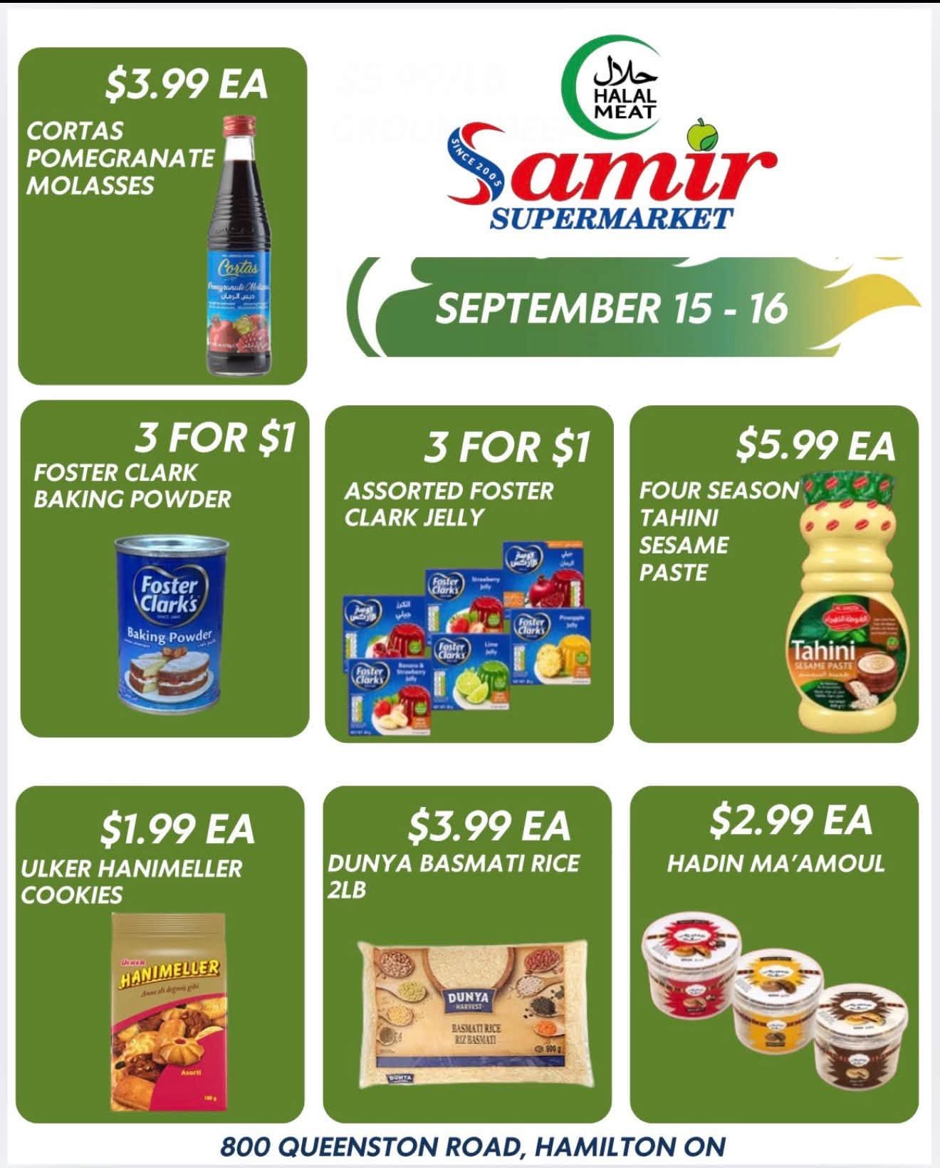 Samir Supermarket (Hamilton) Flyer September 15 and 16