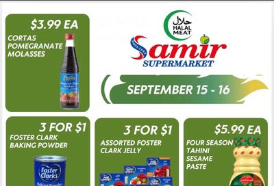 Samir Supermarket (Hamilton) Flyer September 15 and 16