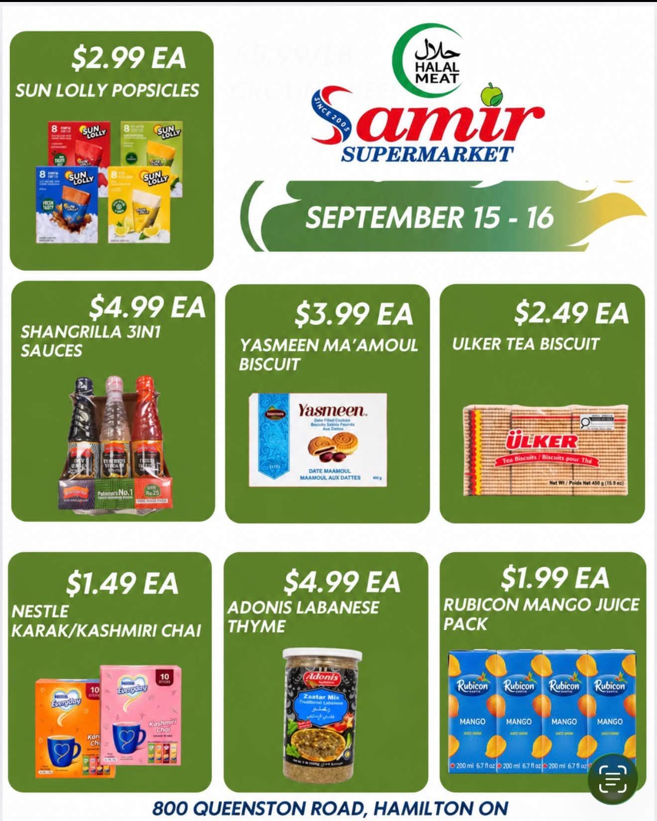 Samir Supermarket (Hamilton) Flyer September 15 and 16
