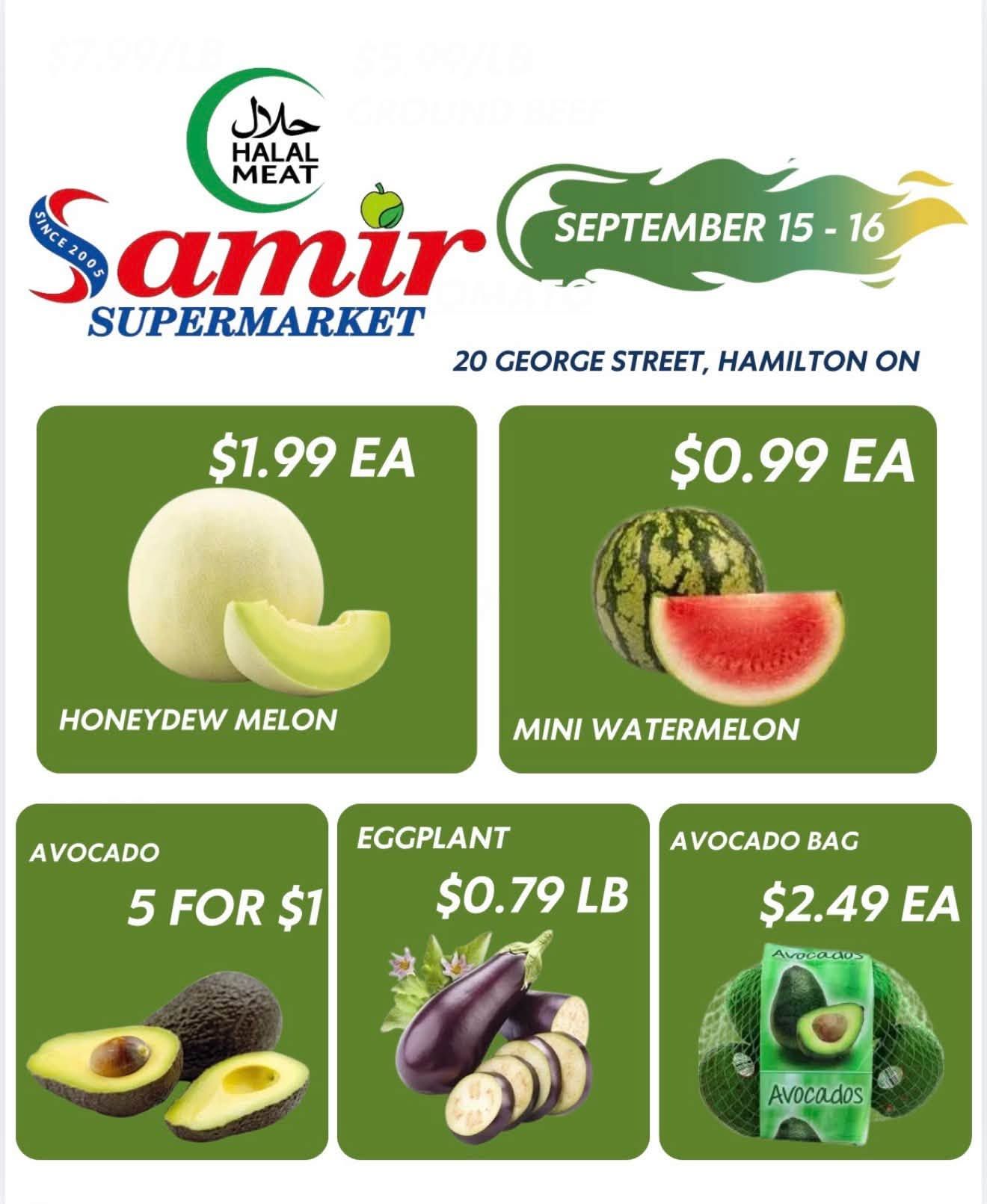 Samir Supermarket (Hamilton) Flyer September 15 and 16