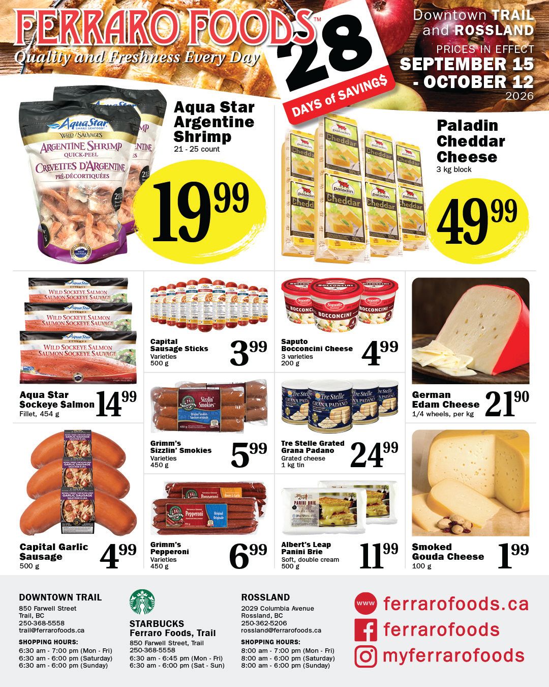 Ferraro Foods Monthly Flyer September 15 to October 12