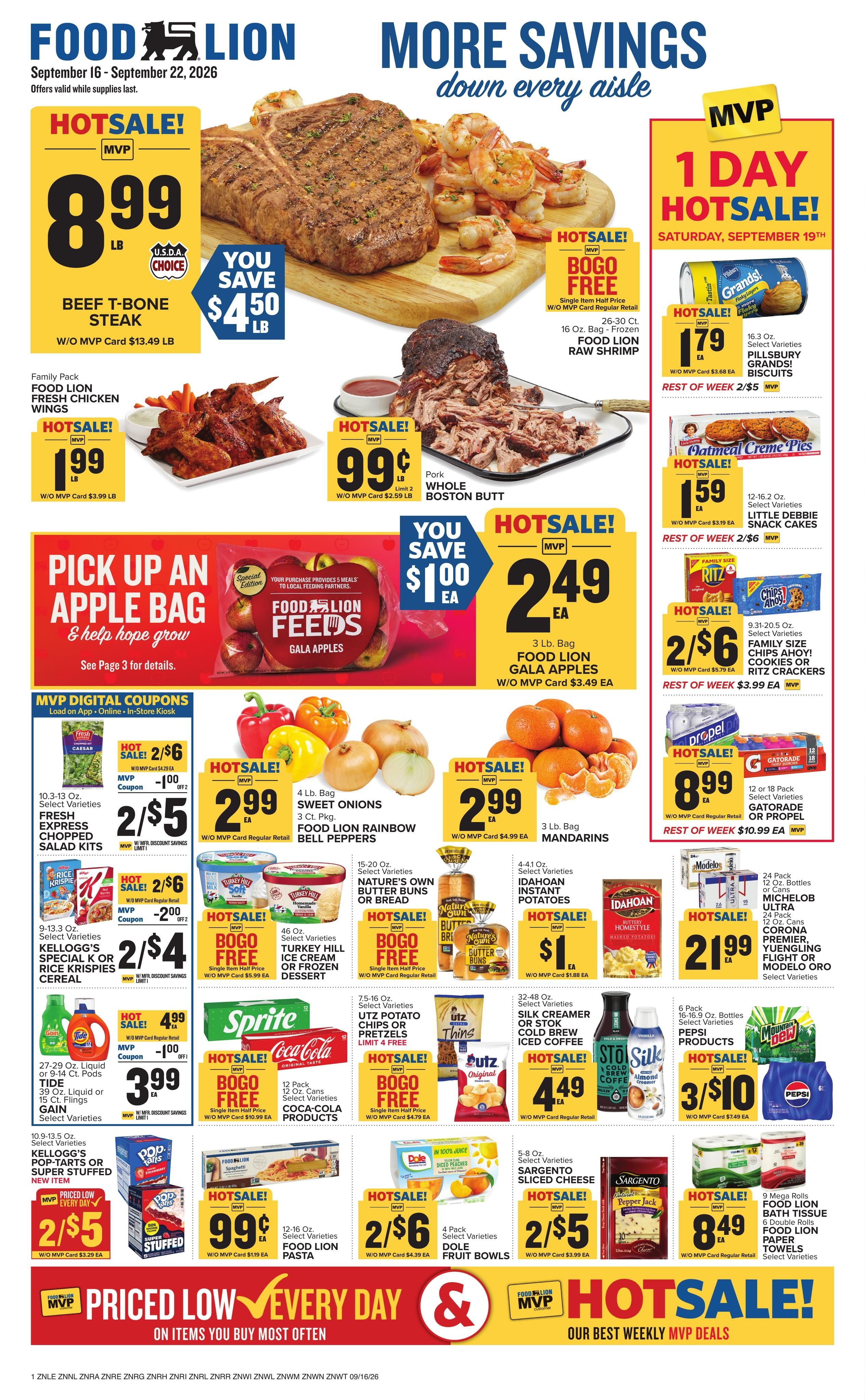 Food Lion (Angier Area, NC) Weekly Ad September 16 - 22, 2026
