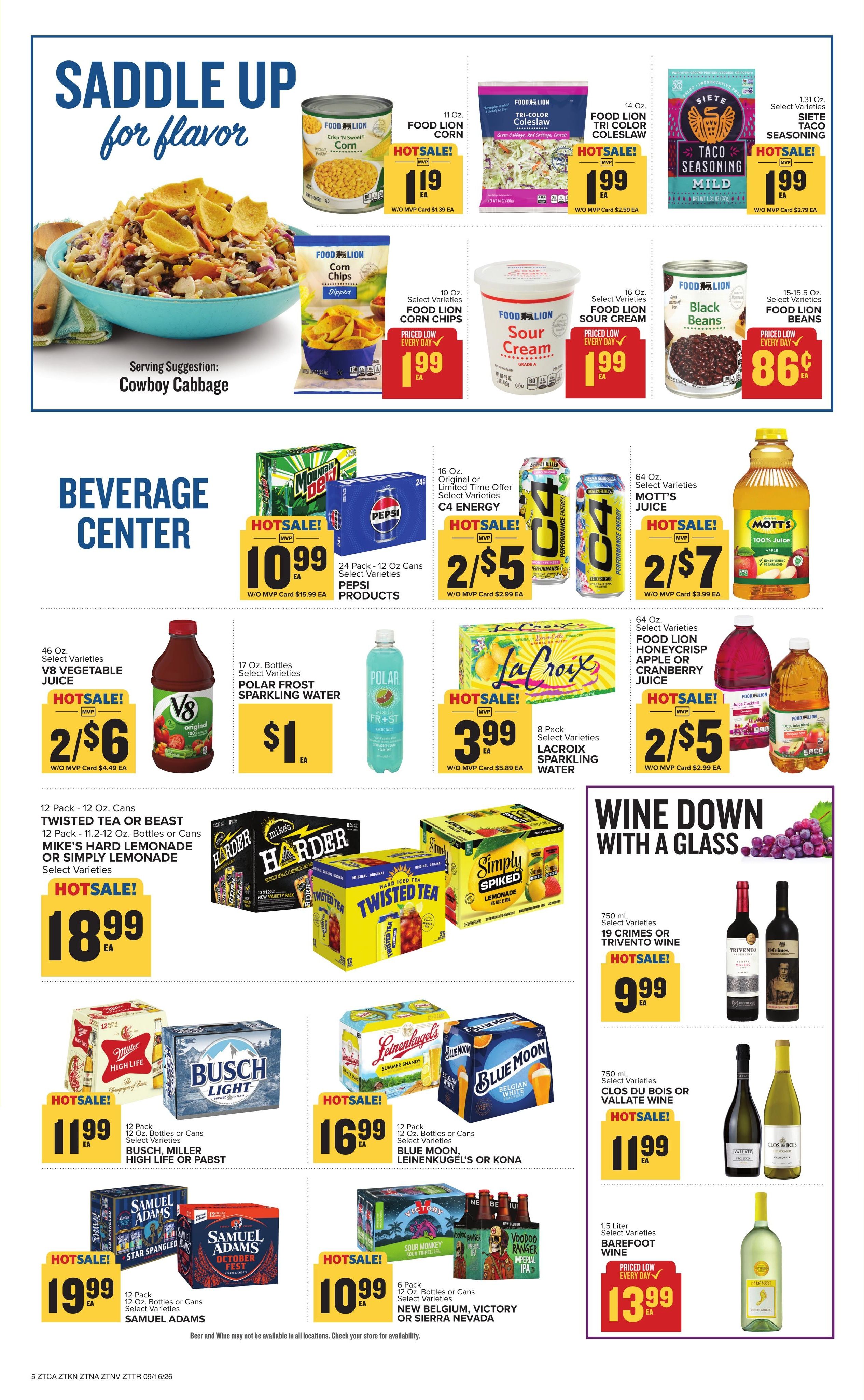 Food Lion (Albany Area, KY) Weekly Ad September 16 - 22, 2026