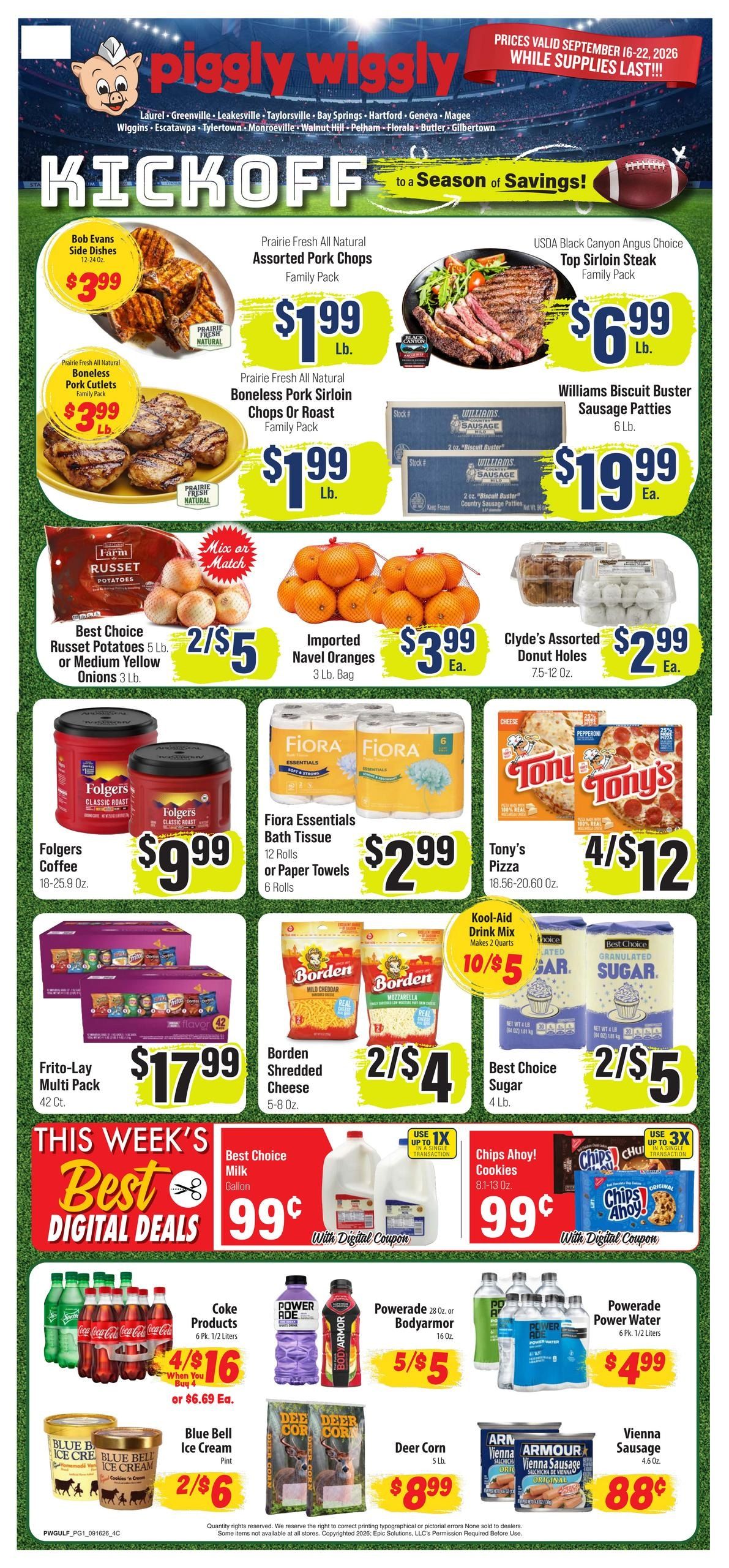 Piggly Wiggly (Pelham Area, GA) Weekly Ad September 16 - 22, 2026