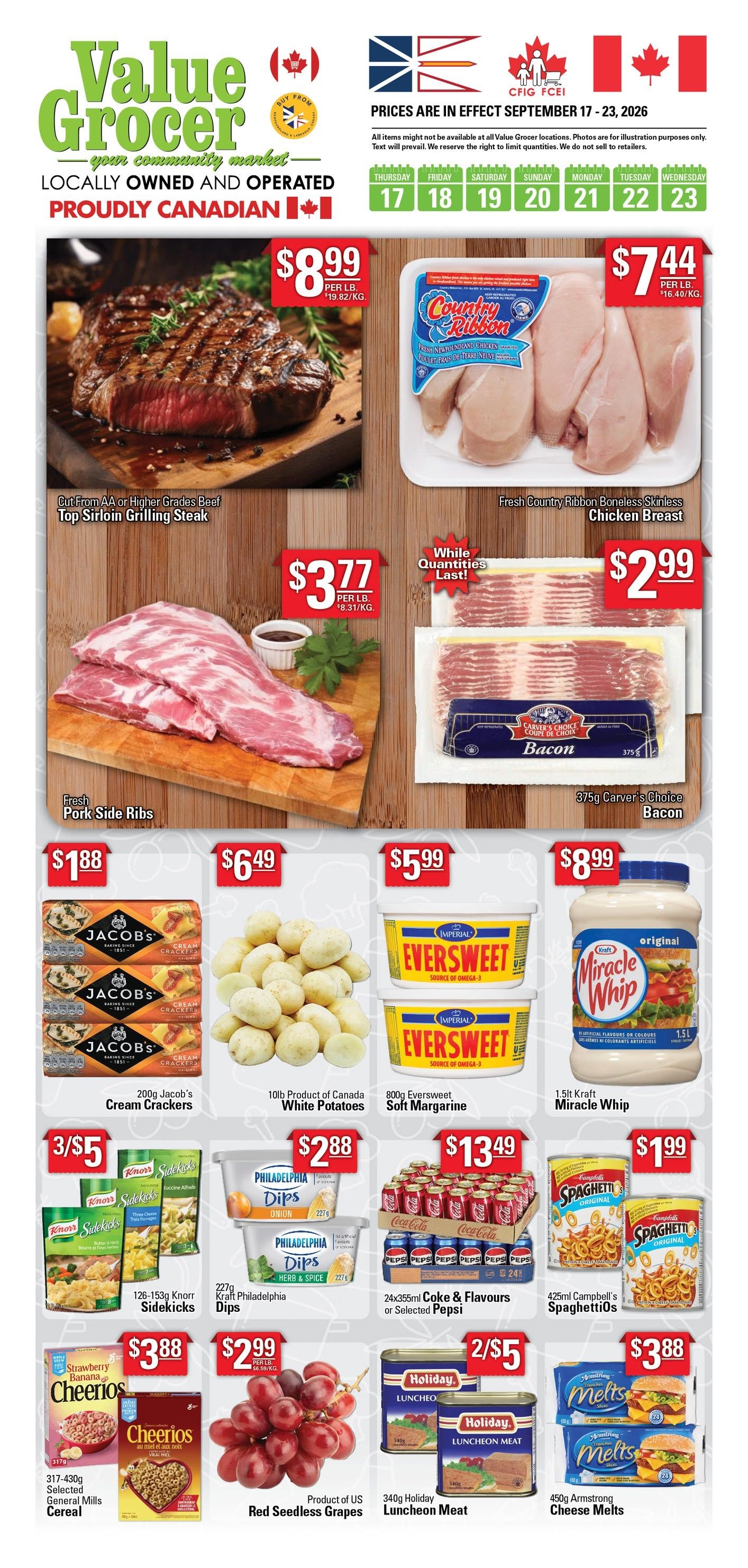 Value Grocer Flyer September 17 to 23