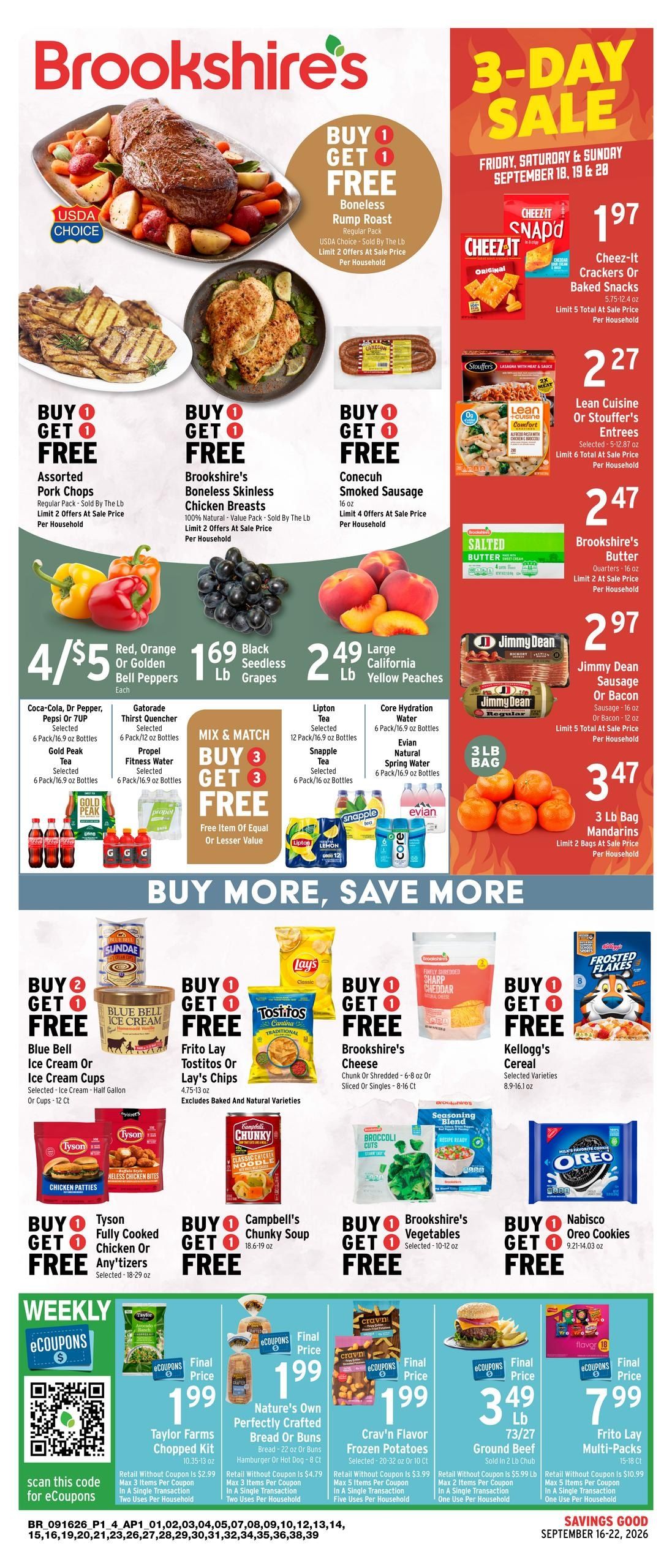 Brookshire's (Shreveport Area, LA) Weekly Ad September 16 - 22, 2026