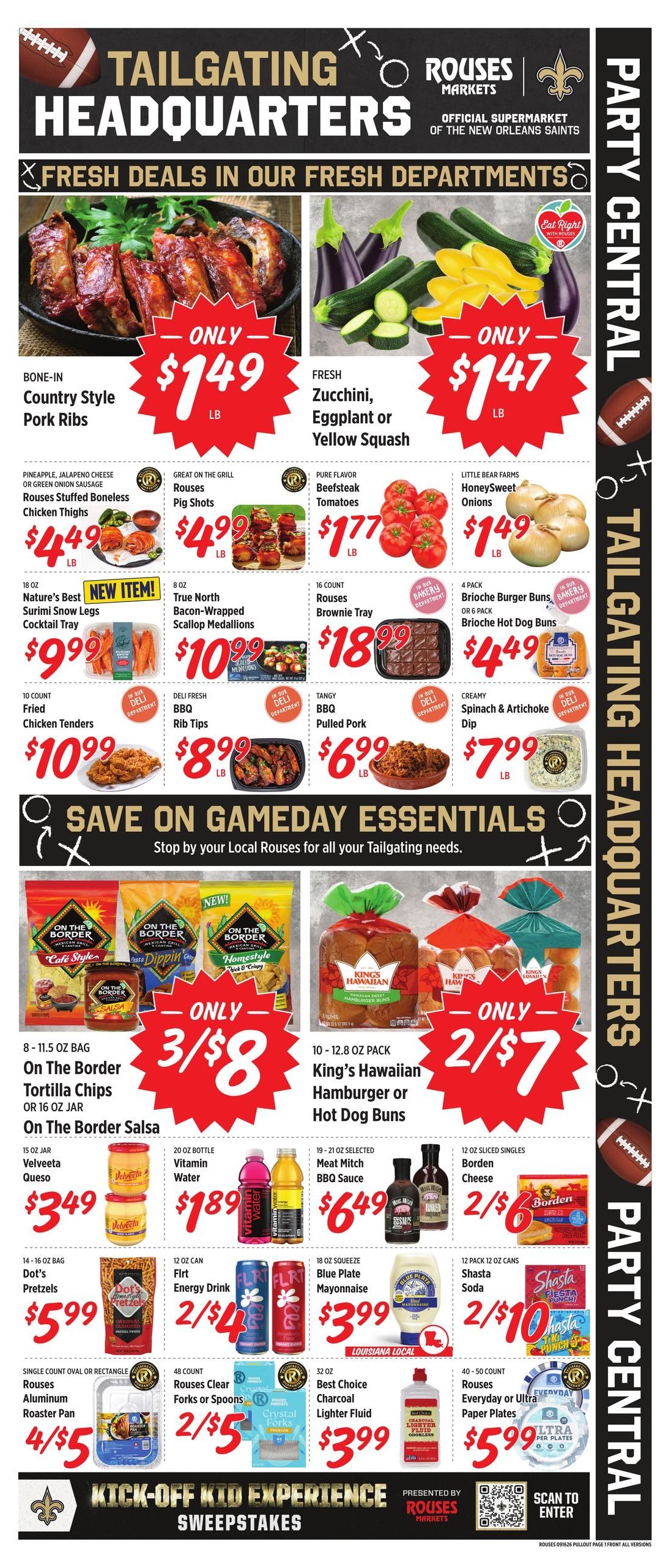 Rouses Supermarkets (Lafayette Area, LA) Weekly Ad September 16 - 23, 2026