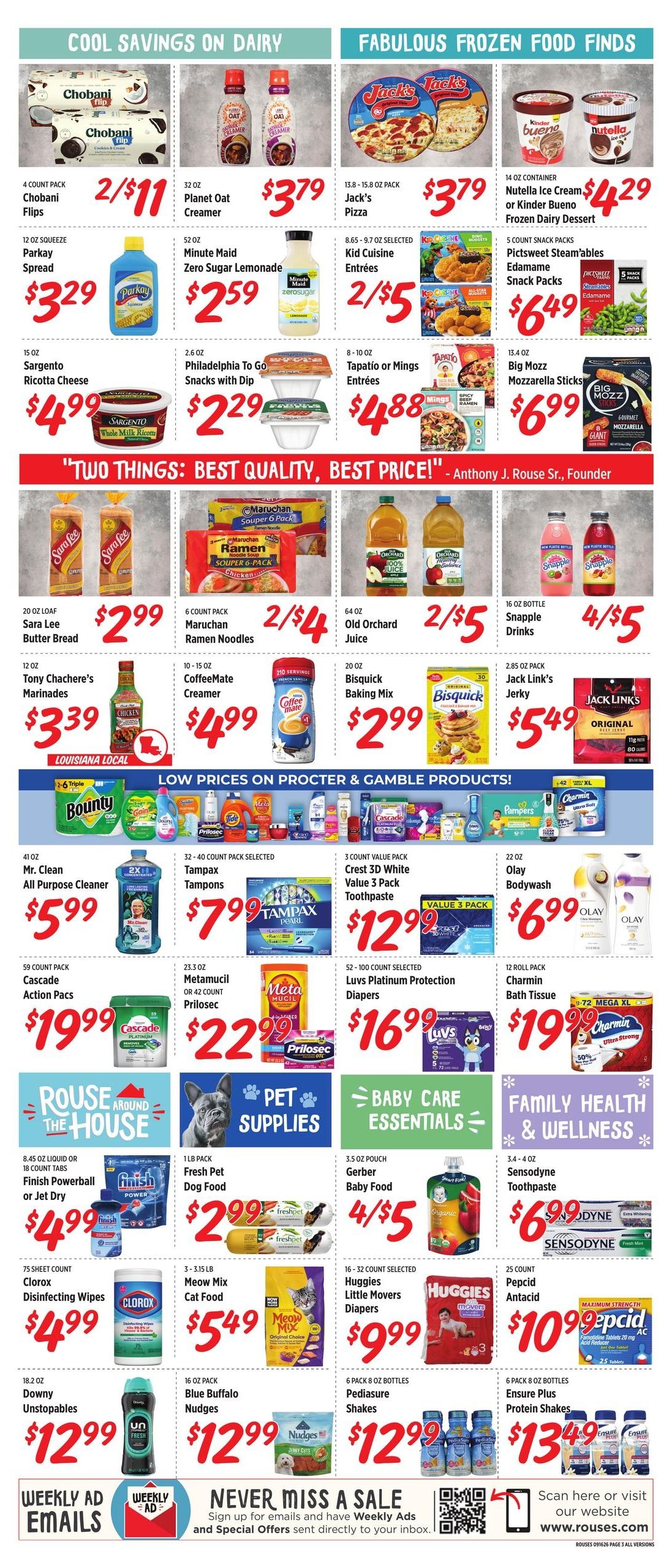 Rouses Supermarkets (Lafayette Area, LA) Weekly Ad September 16 - 23, 2026