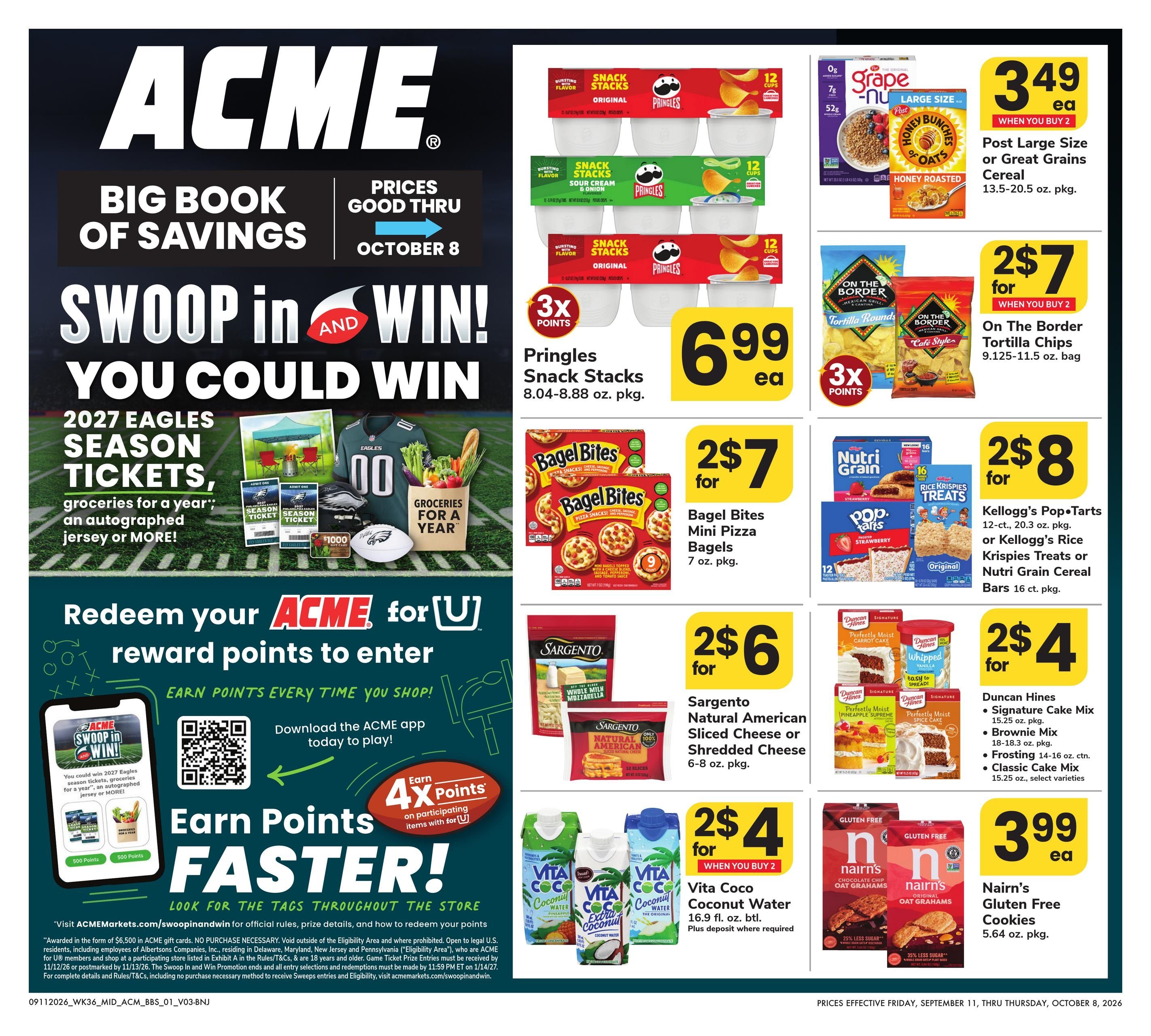 Acme Markets (Allentown Area, NJ) Big Book of Savings Weekly Ad September 11 - October 8, 2026
