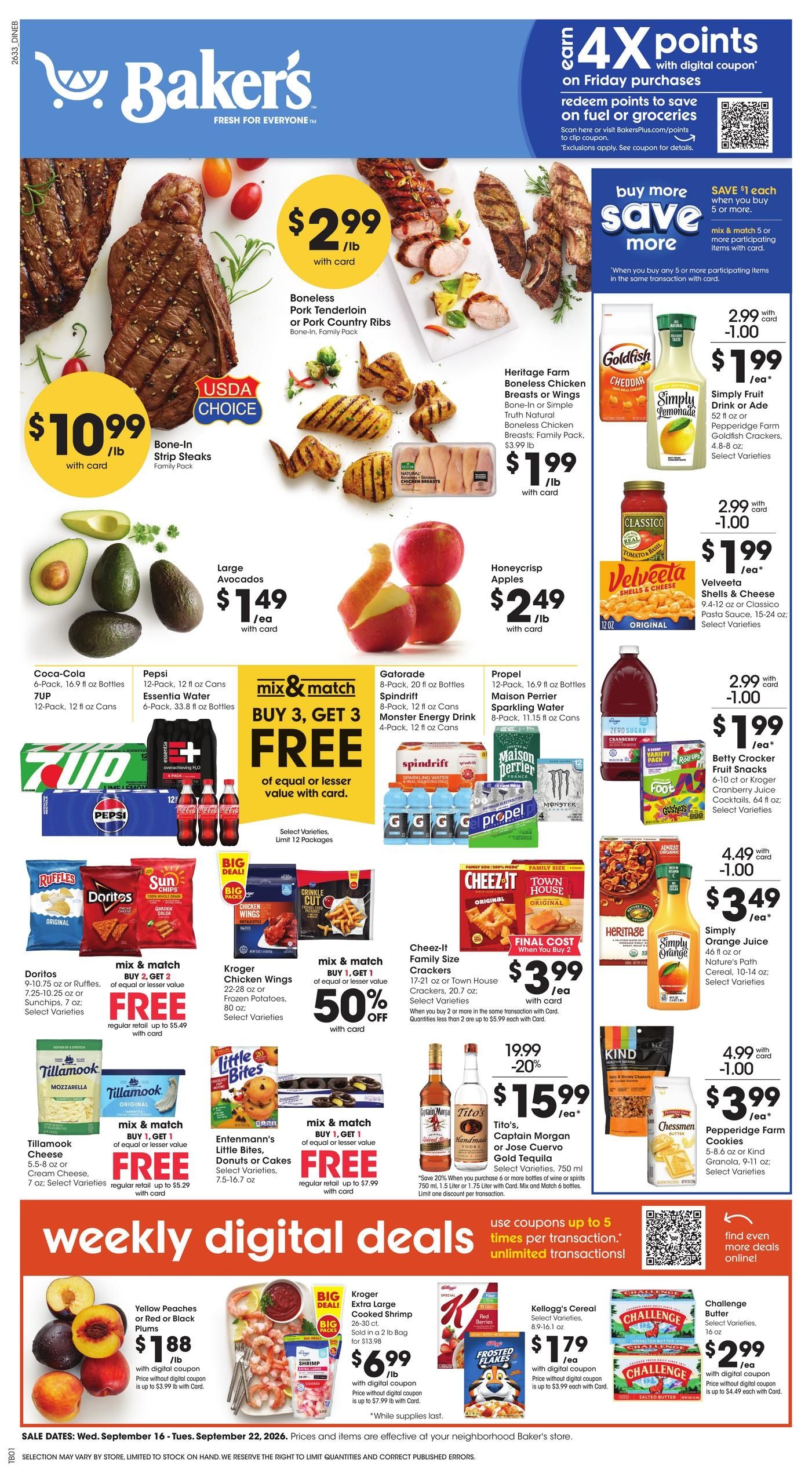 Baker's (Omaha-West Point Area, NE) Weekly Ad September 16 - 22, 2026