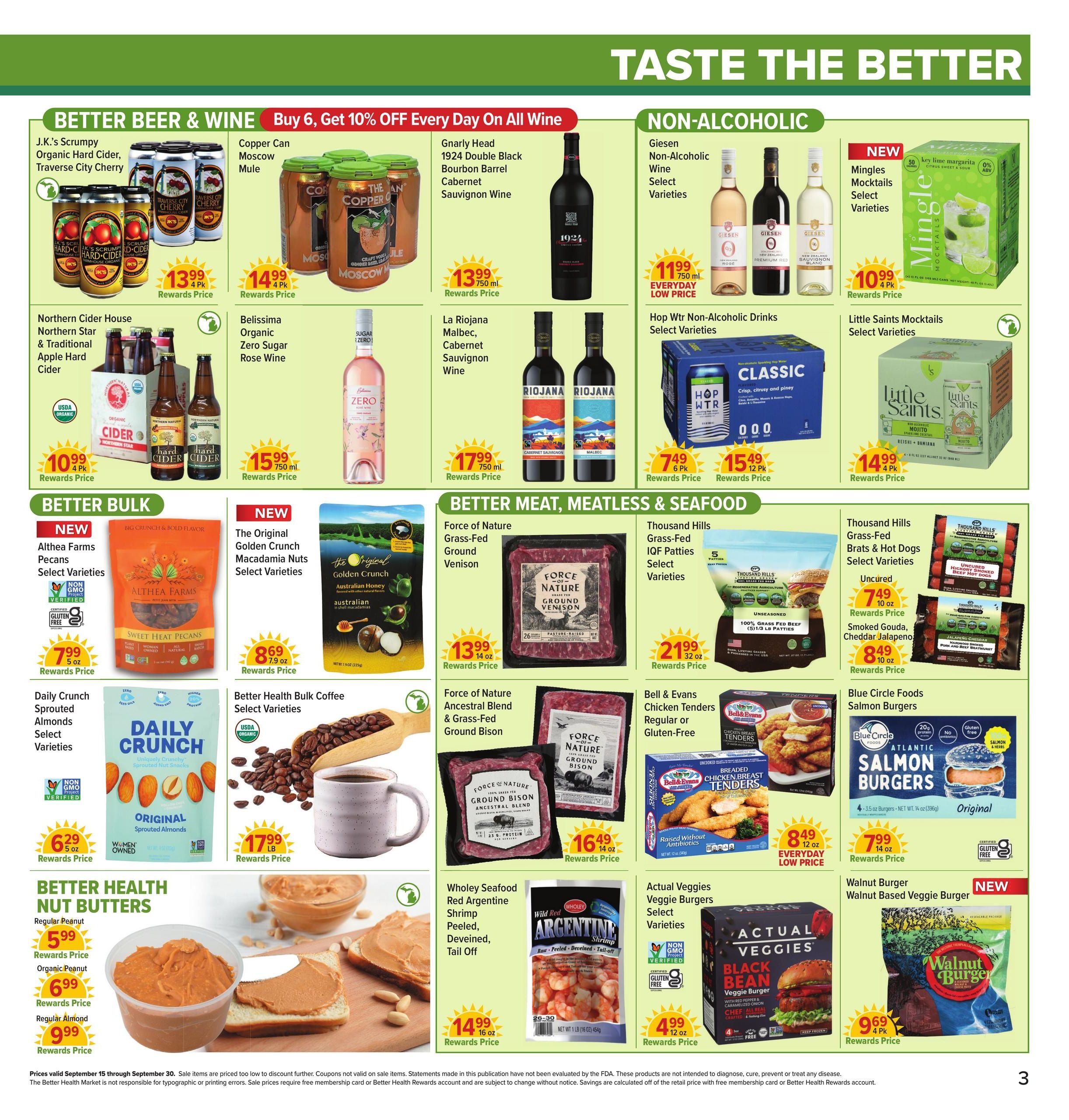 Better Health Market Weekly Ad September 15 - 30, 2026
