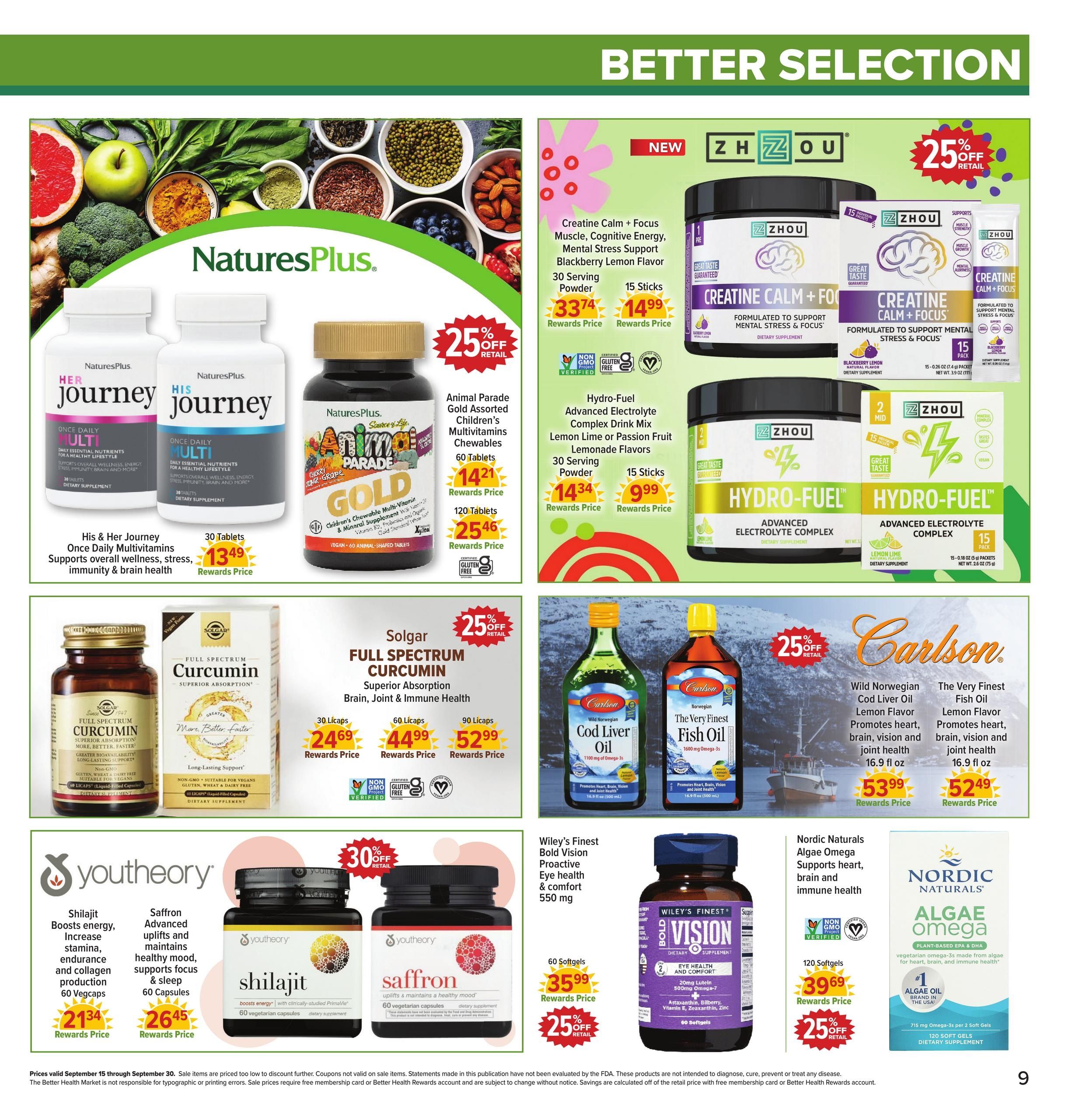 Better Health Market Weekly Ad September 15 - 30, 2026