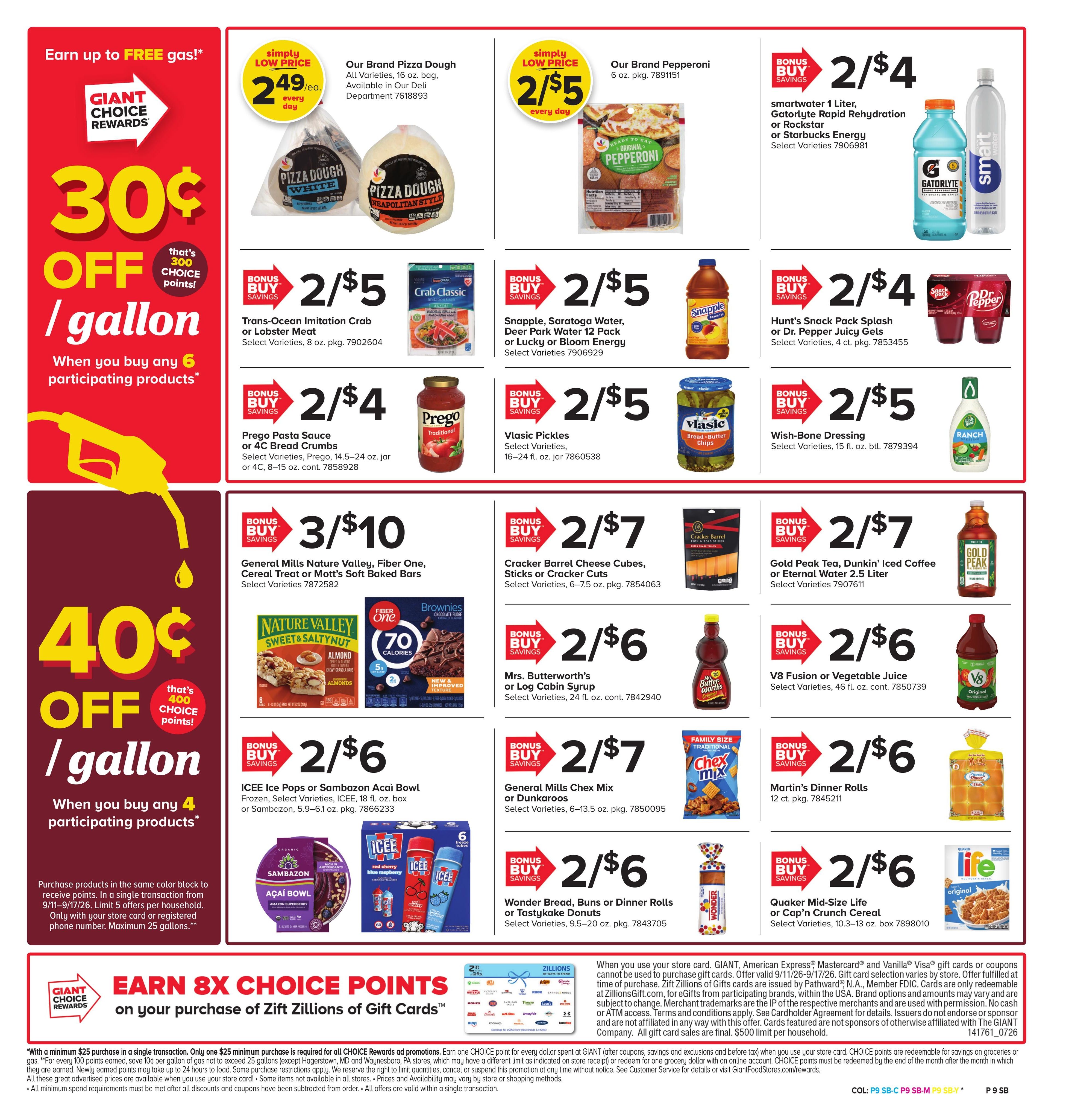 Giant Food Stores (Coalport-Orbisonia Area, PA) Weekly Ad September 11 - 17, 2026