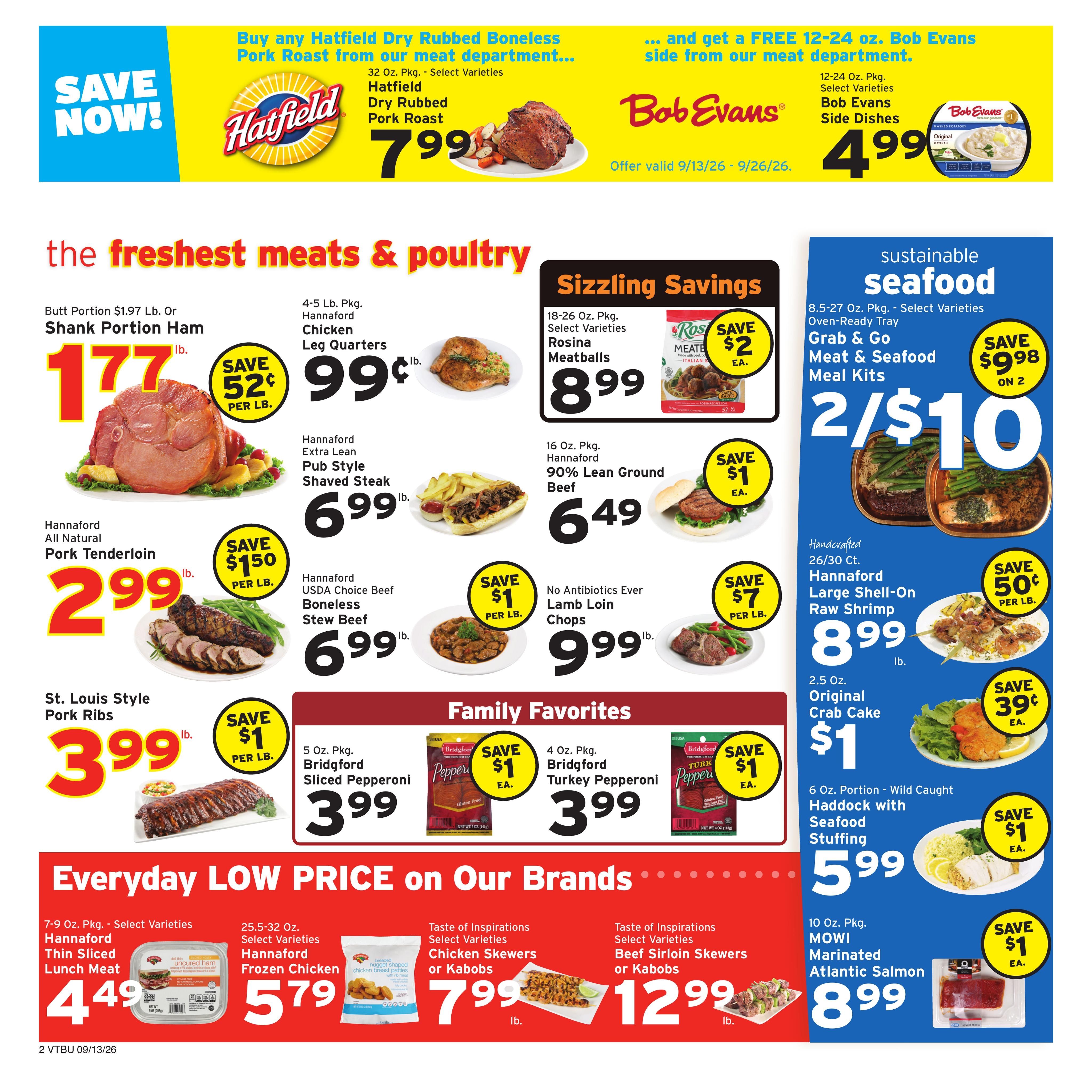 Hannaford (Montpelier-Saint Albans Area, VT) Week 38 Weekly Ad September 13 - 19, 2026