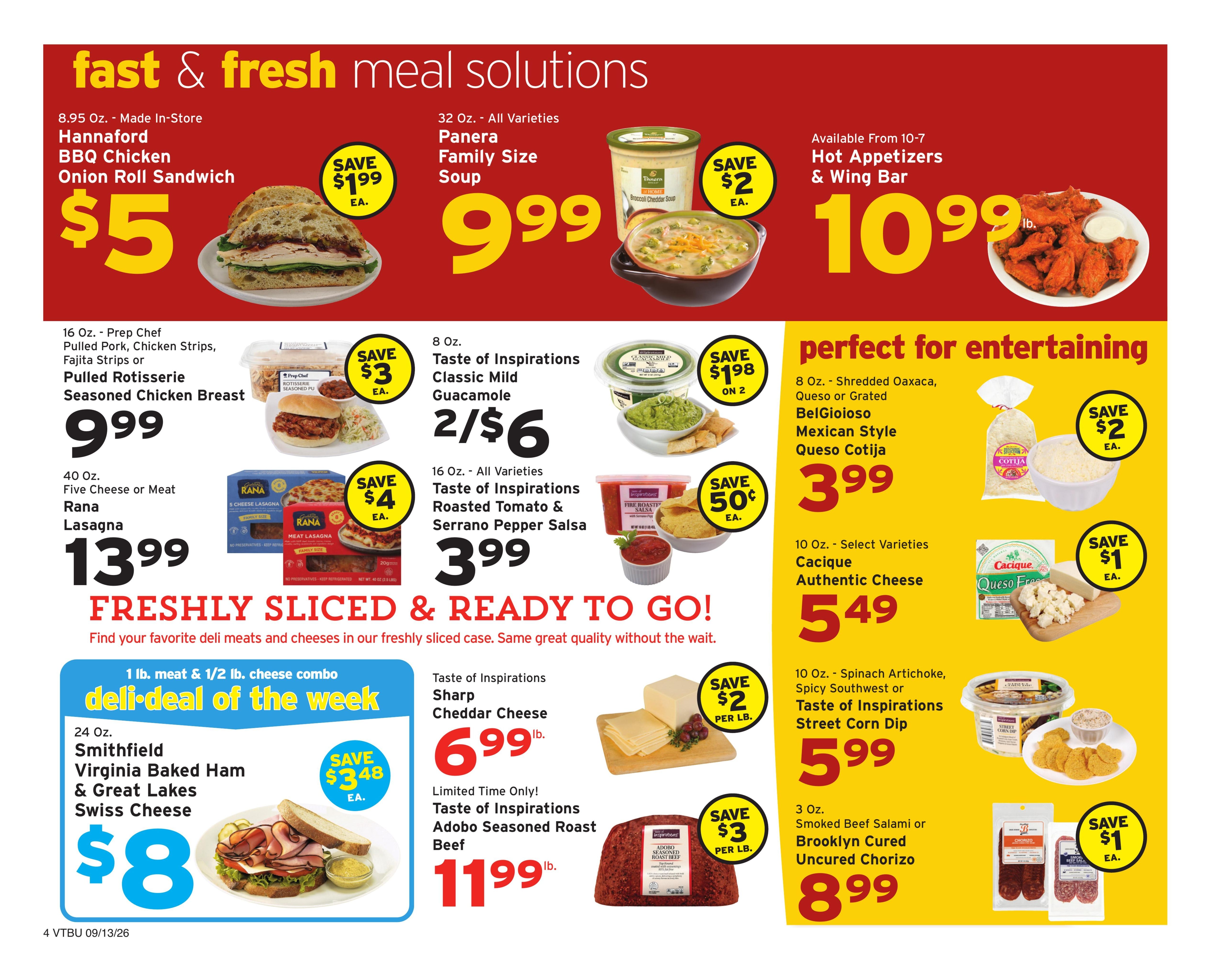 Hannaford (Montpelier-Saint Albans Area, VT) Week 38 Weekly Ad September 13 - 19, 2026