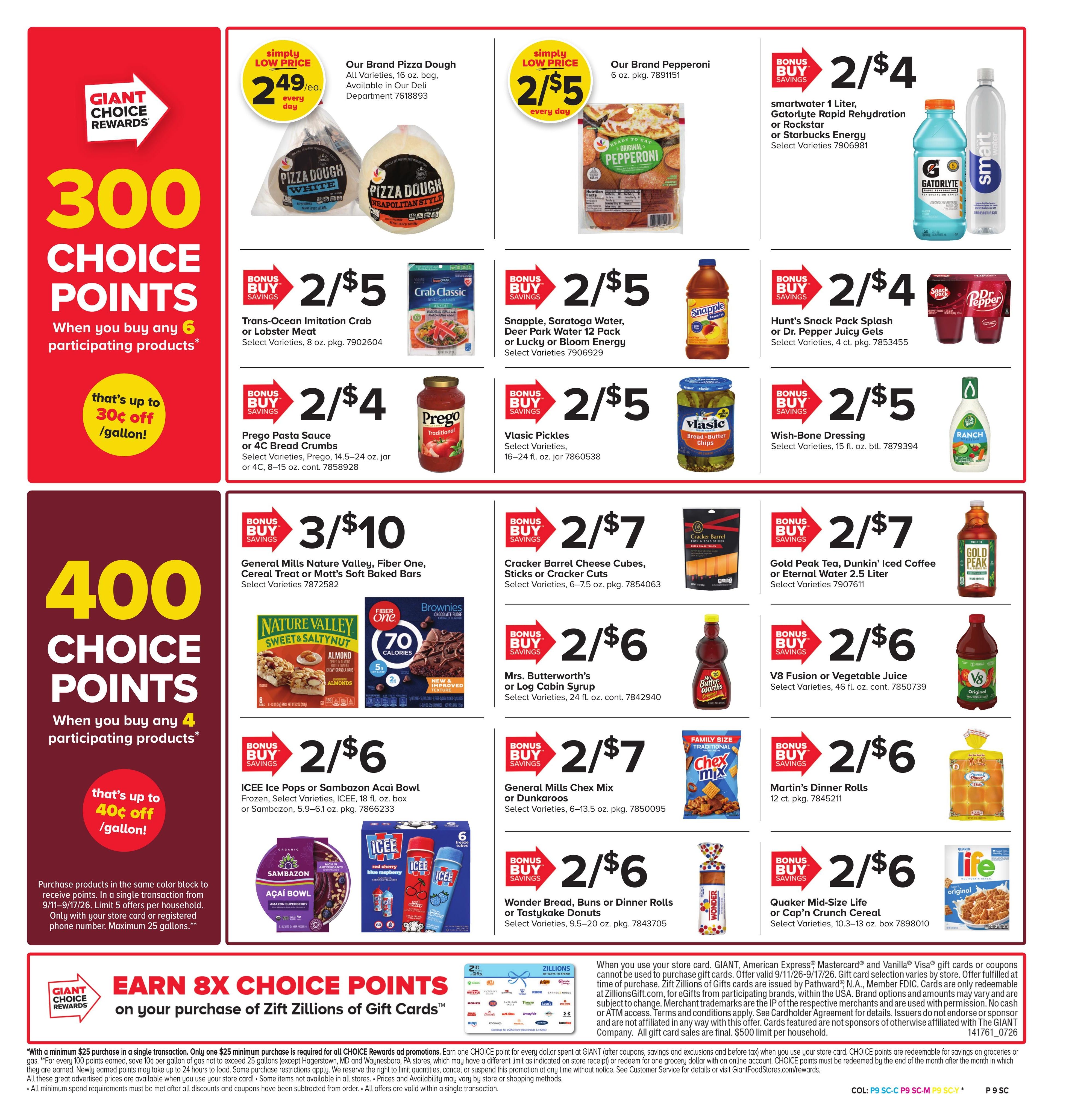 Giant Food Stores (Williamsport Area, PA) Weekly Ad September 11 - 17, 2026