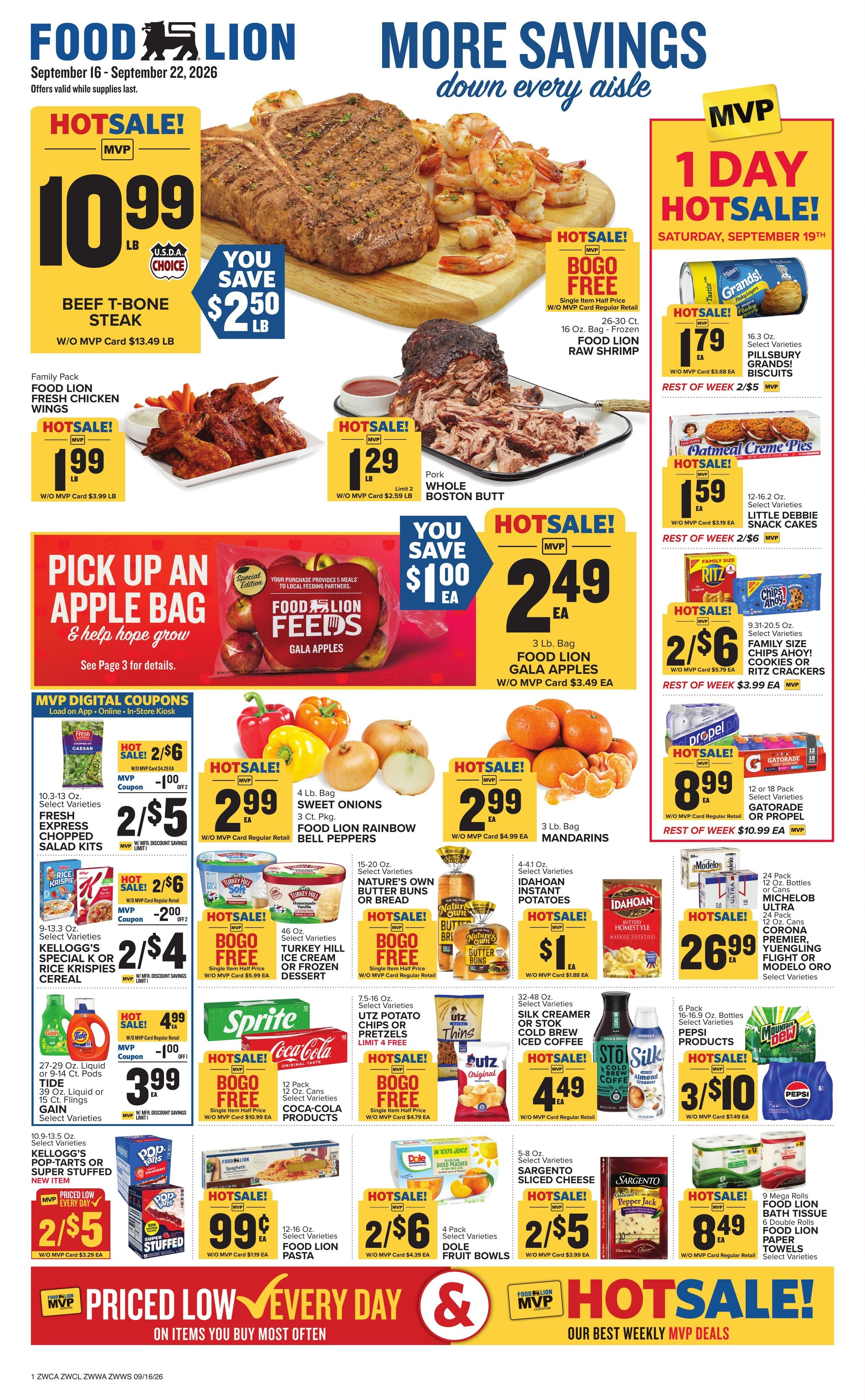 Food Lion (Grafton-Moatsville Area, WV) Weekly Ad September 16 - 22, 2026