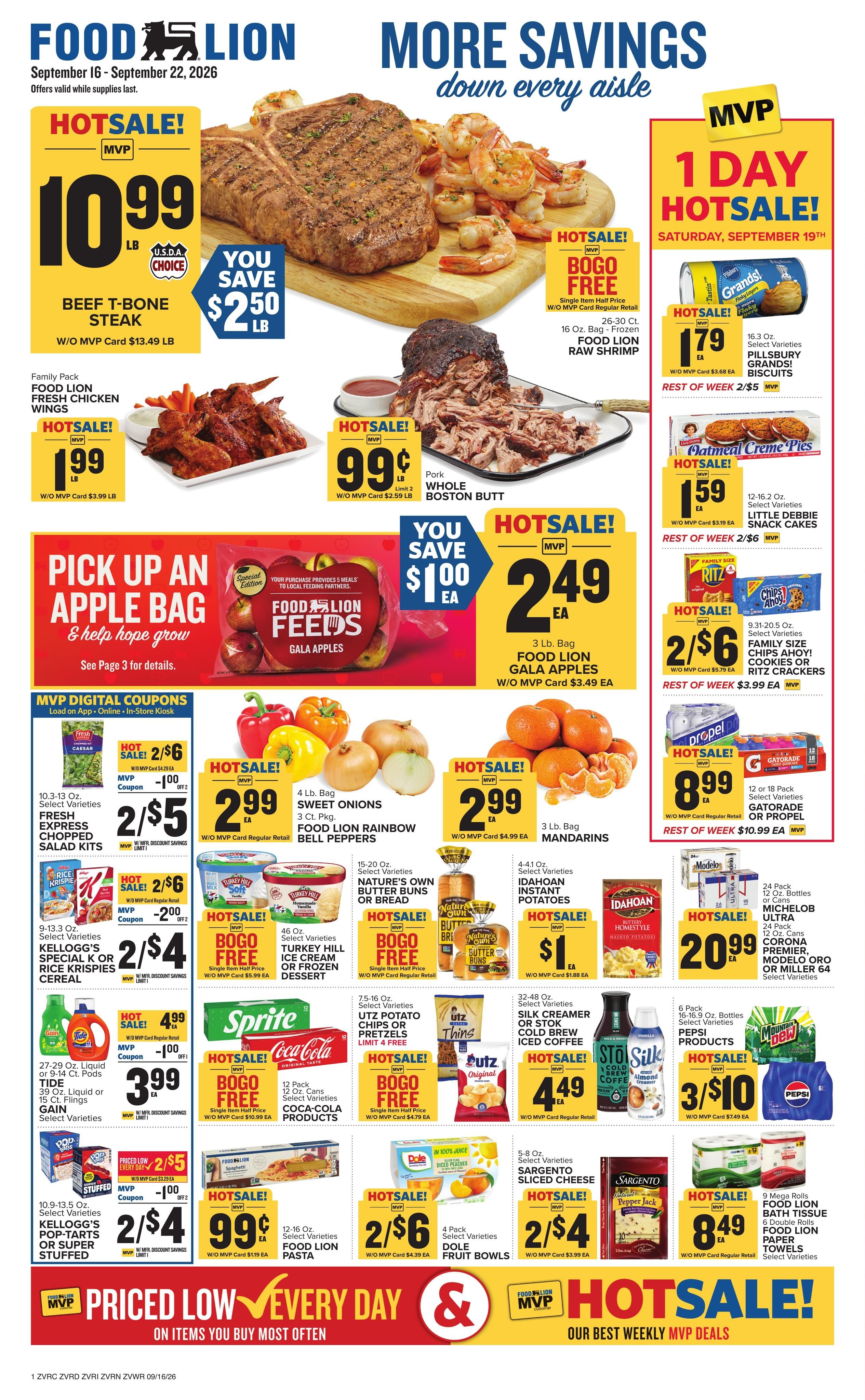 Food Lion (Lignum Area, VA) Weekly Ad September 16 - 22, 2026