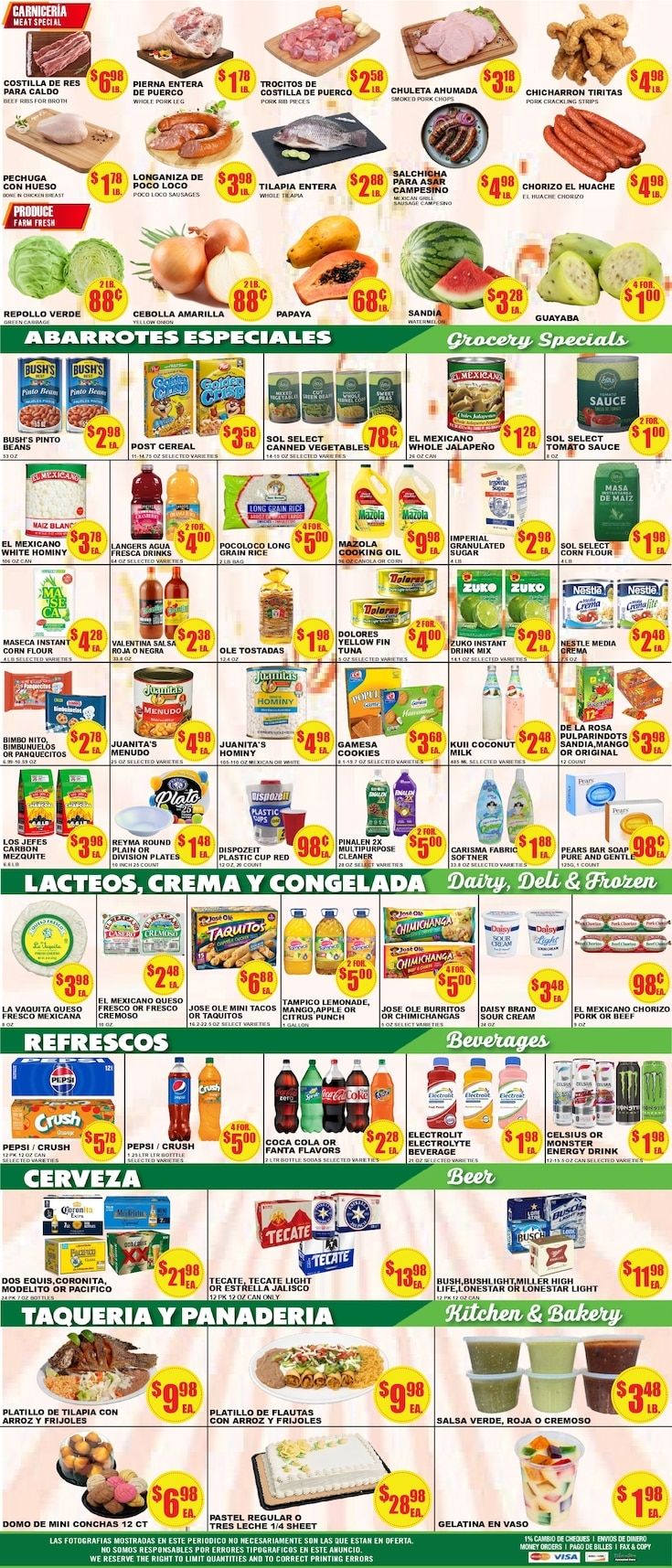 Poco Loco Supermercado (Bryan, TX) Weekly Ad September 16 - 22, 2026