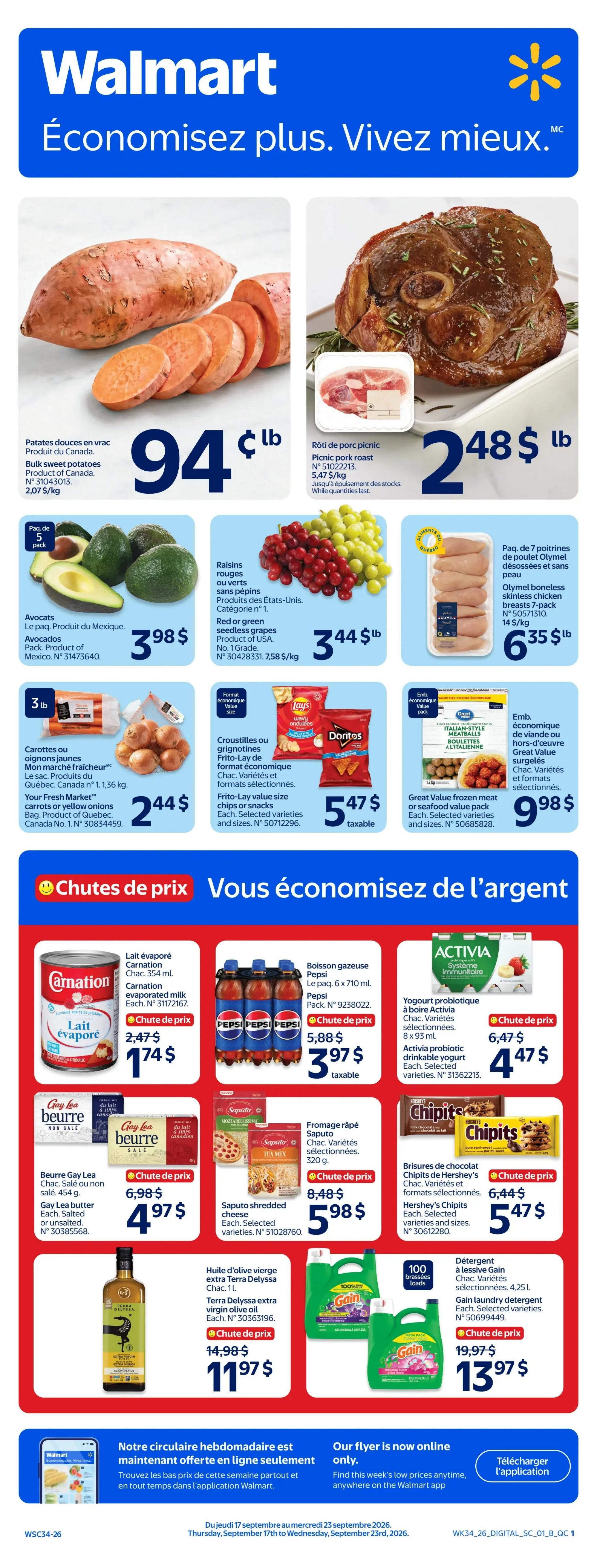 Walmart (QC) Flyer September 17 to 23