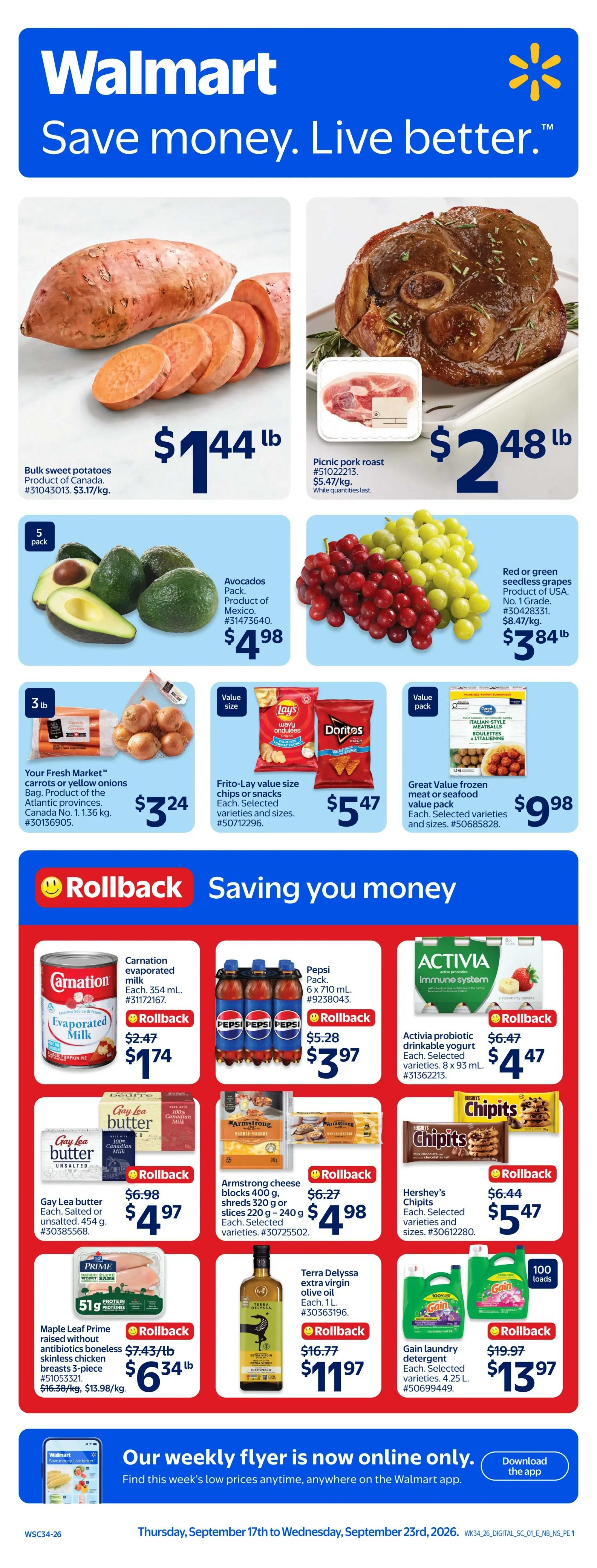 Walmart (Atlantic) Flyer September 17 to 23