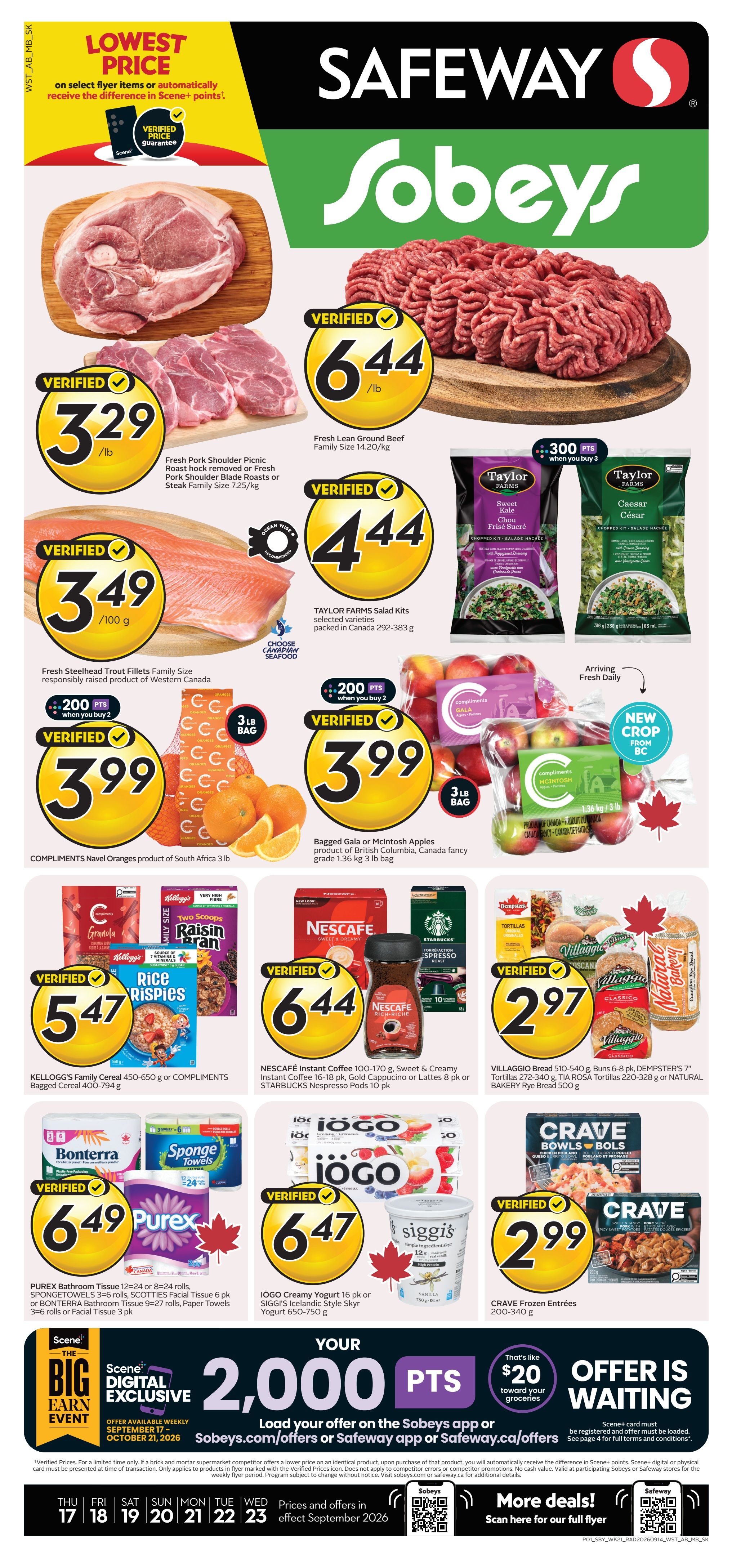 Sobeys/Safeway (SK & MB) Flyer September 17 to 23