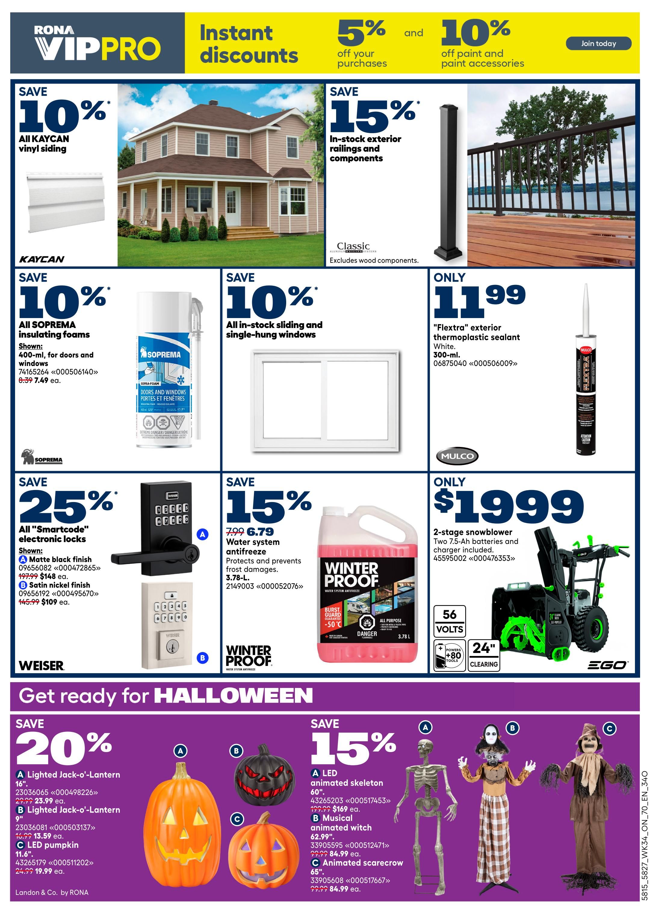 Rona & Rona+ (ON) Flyer September 17 to 23