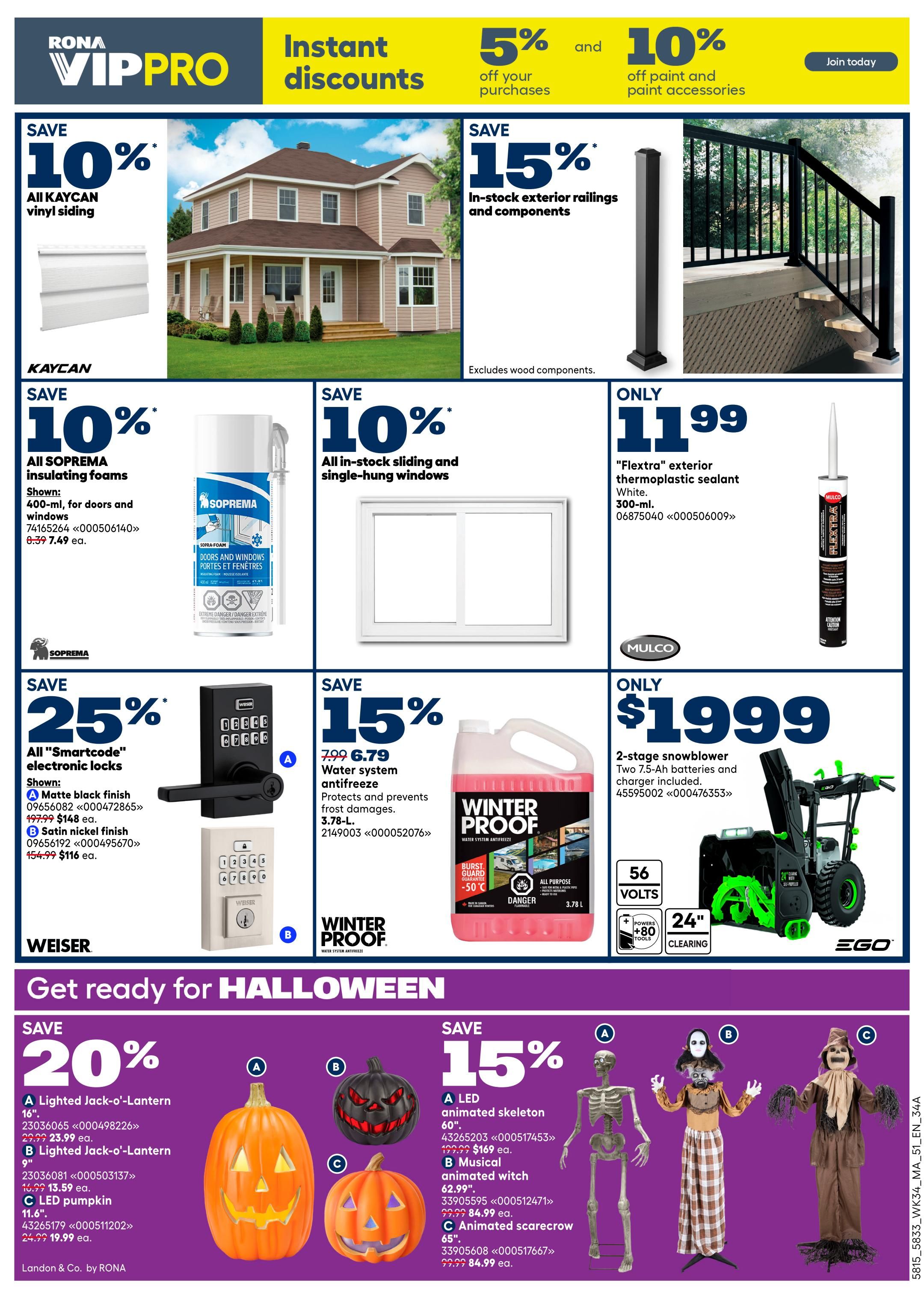 Rona & Rona+ (Atlantic) Flyer September 17 to 23