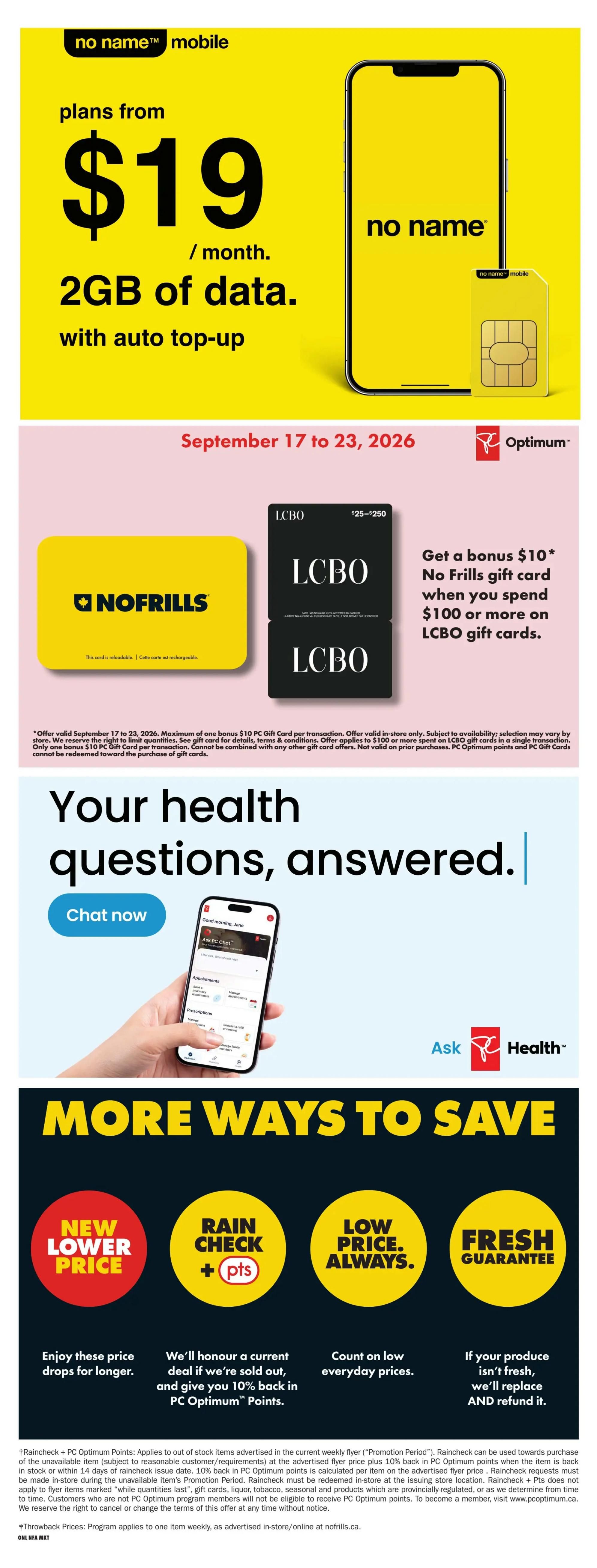 No Frills (Atlantic) Flyer September 17 to 23