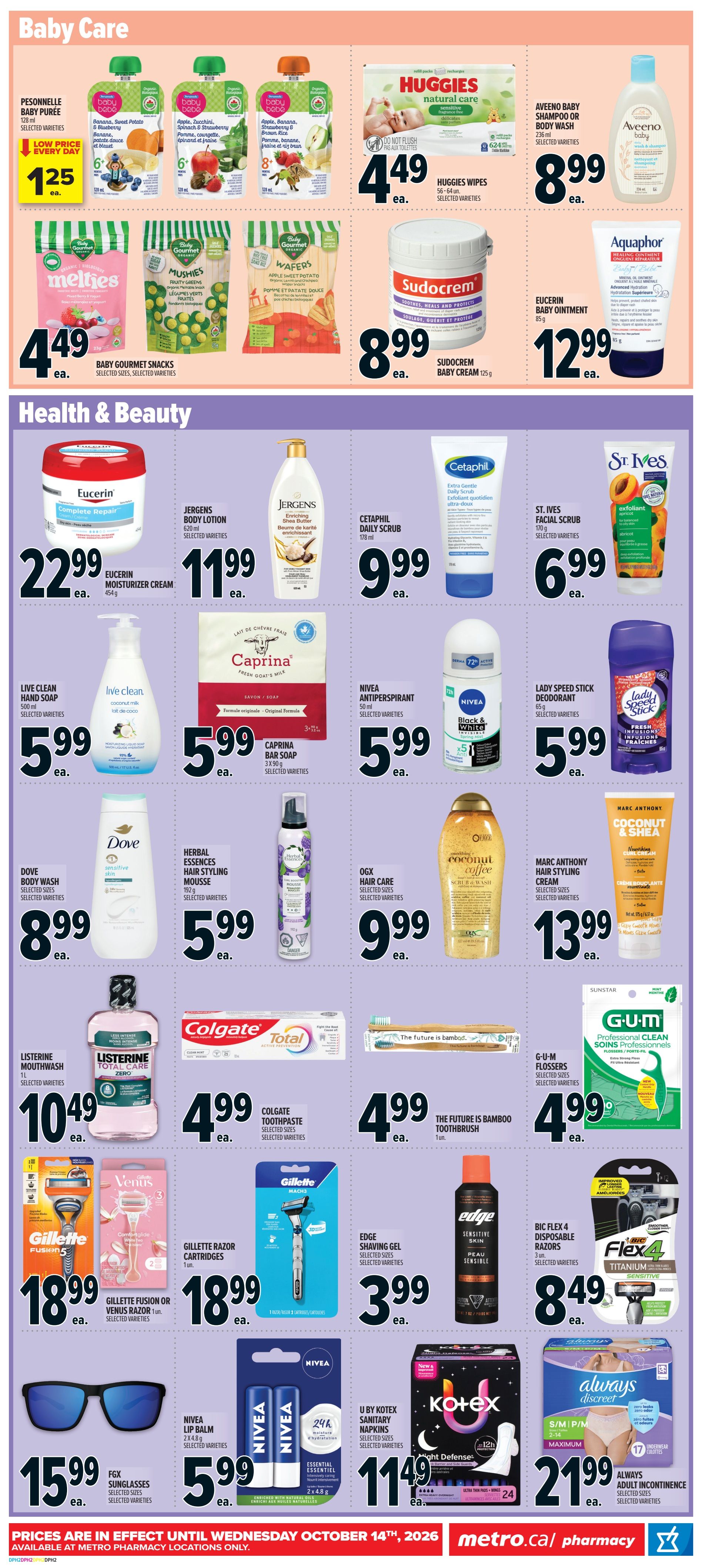 Metro (ON) Pharmacy Flyer September 17 to October 14