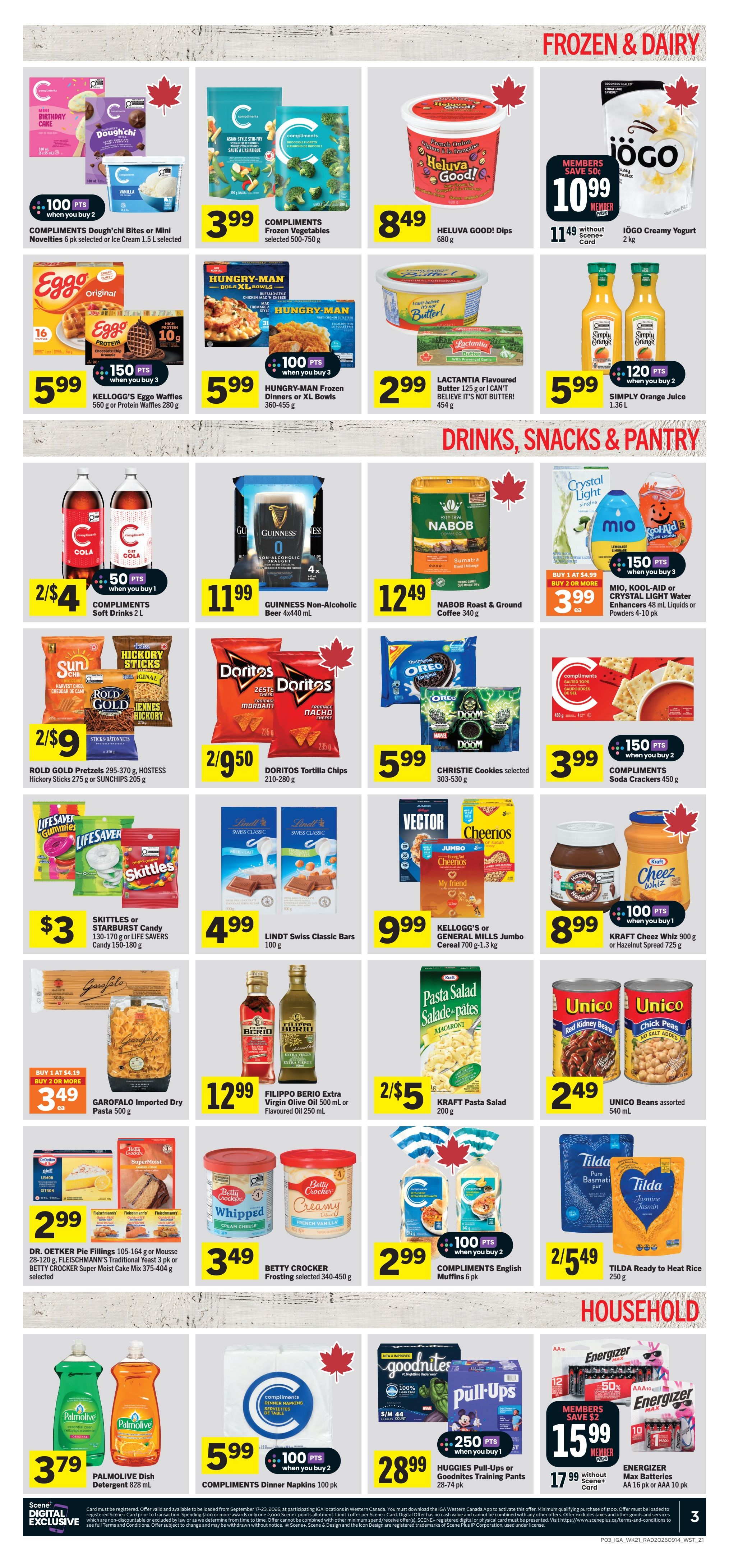 IGA (West) Flyer September 17 to 23