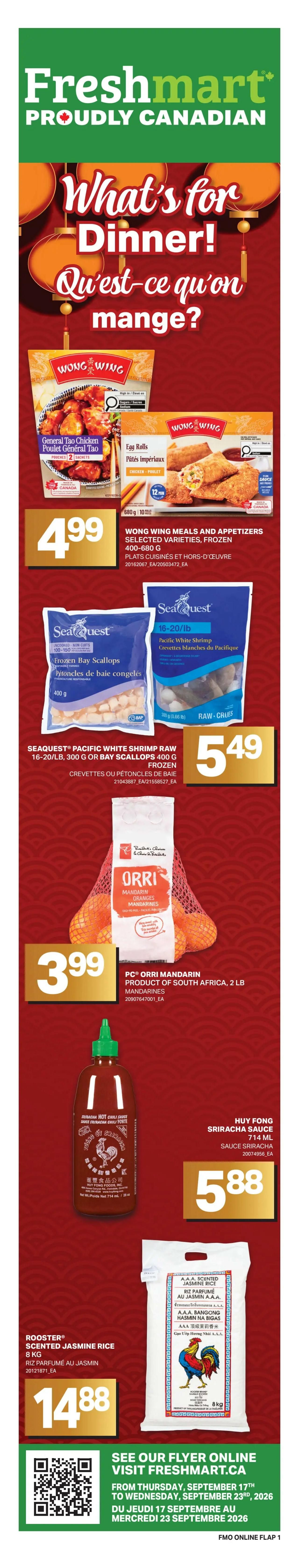 Freshmart (ON) Flyer September 17 to 23
