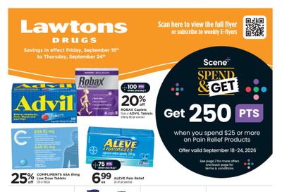 Lawtons Drugs (NB, NL) Flyer September 18 to 24