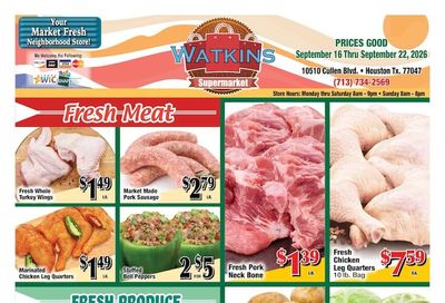 Watkins Supermarket Weekly Ad September 16 - 22, 2026